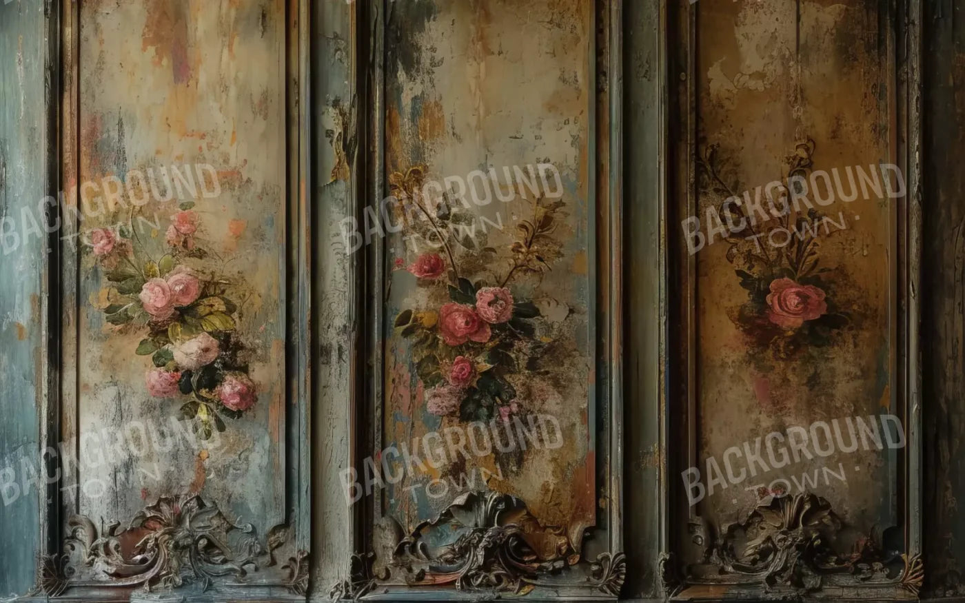 Floral Wall 8’X5’ Ultracloth (96 X 60 Inch) Backdrop