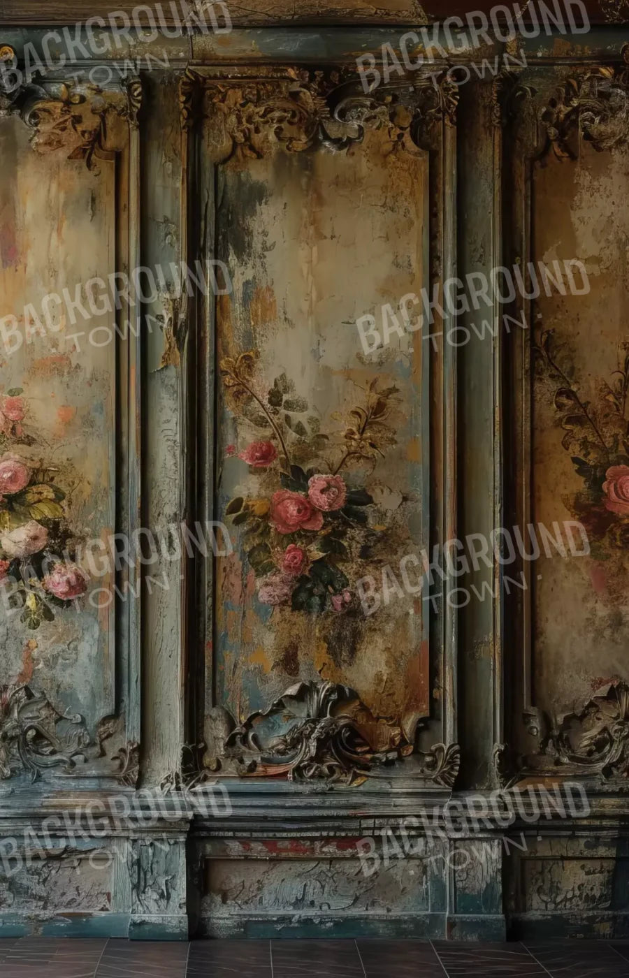 Floral Wall 9’X14’ Ultracloth (108 X 168 Inch) Backdrop