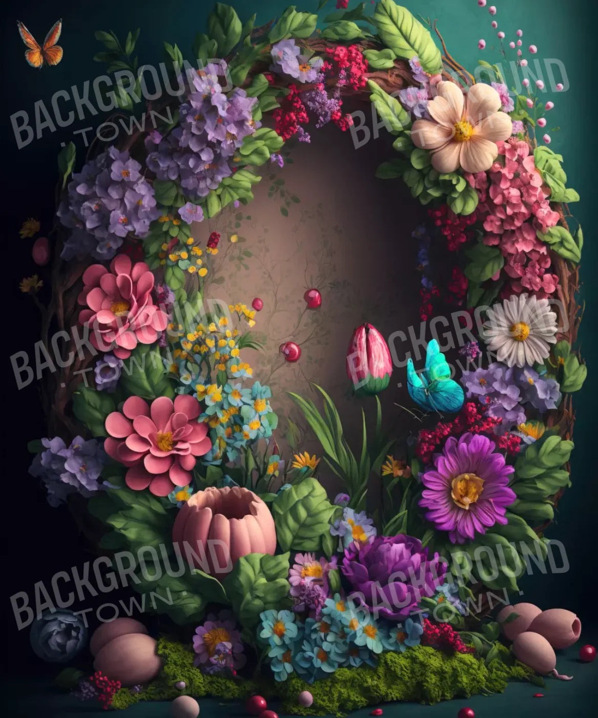 Multi-Color Easter Backdrop for Photography