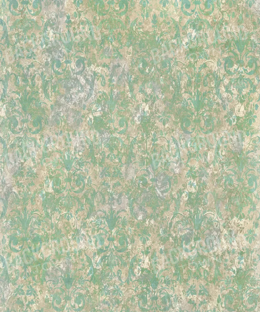 Green Damask Backdrop for Photography