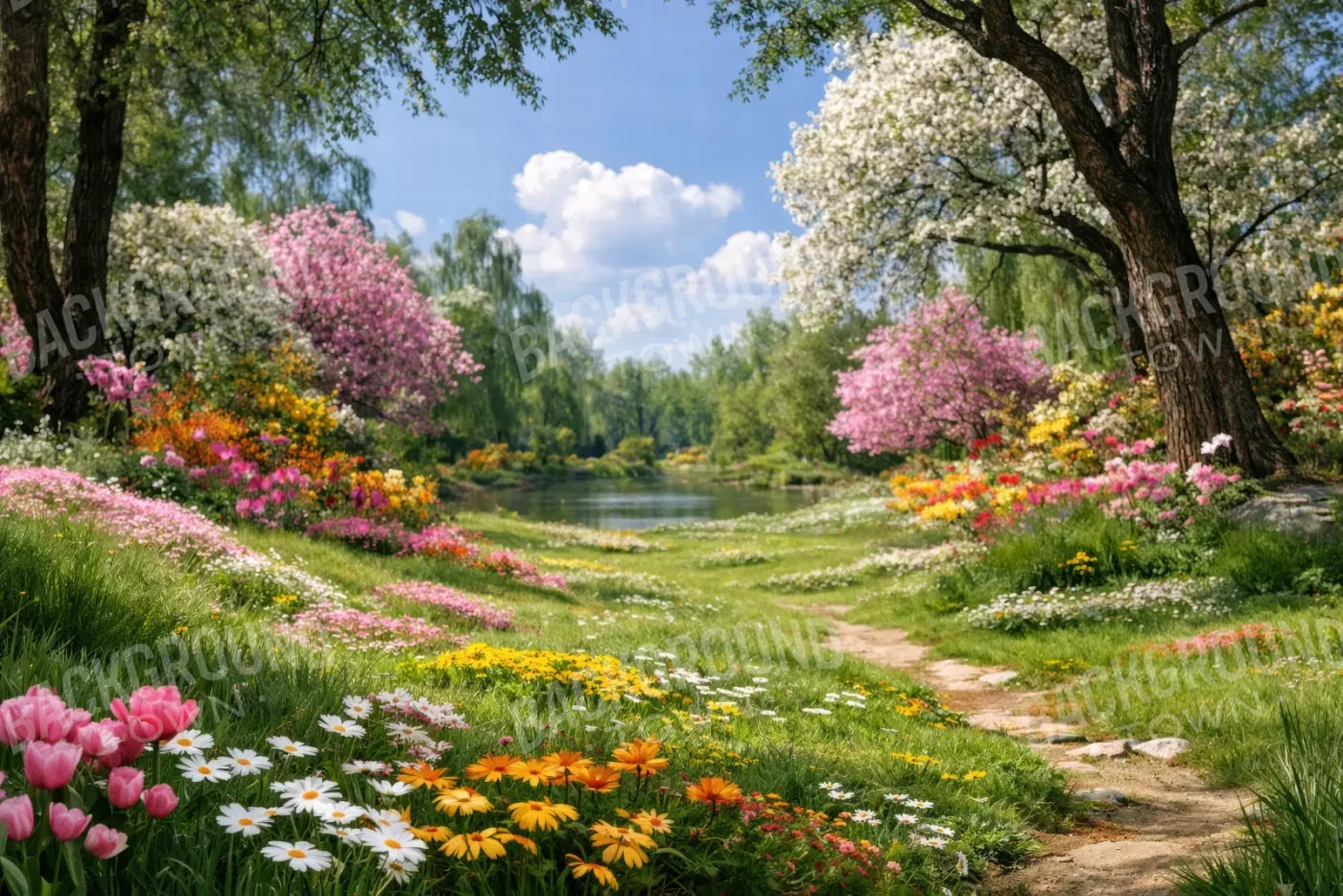 Flower Meadow 12’x8’ UltraCloth (144 x 96 inch) Backdrop