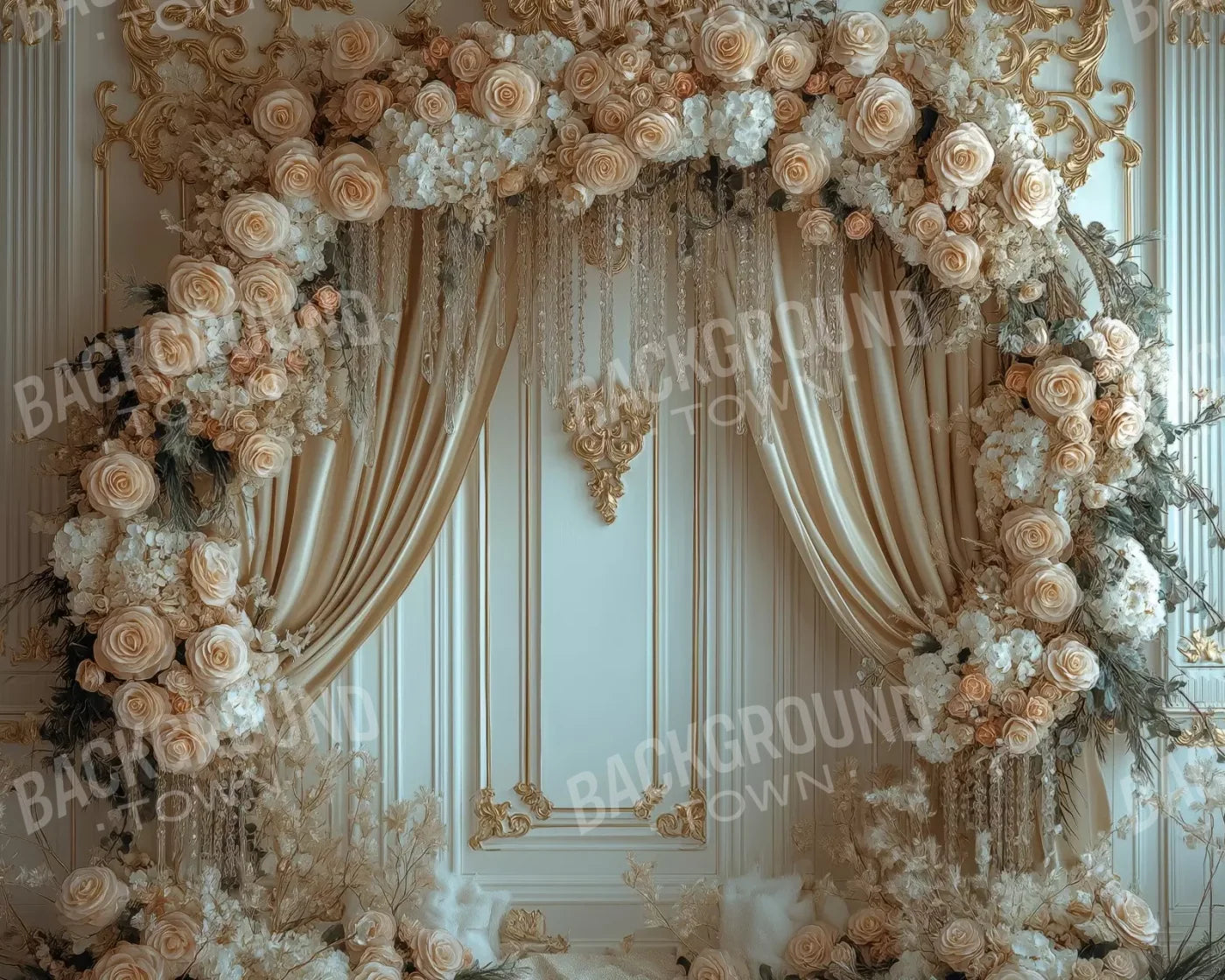 Flowered Alcove 10’X8’ Fleece (120 X 96 Inch) Backdrop