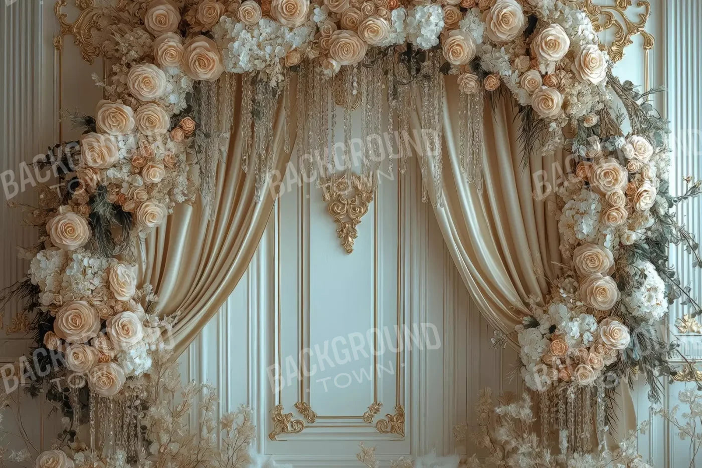 Flowered Alcove 12’X8’ Ultracloth (144 X 96 Inch) Backdrop