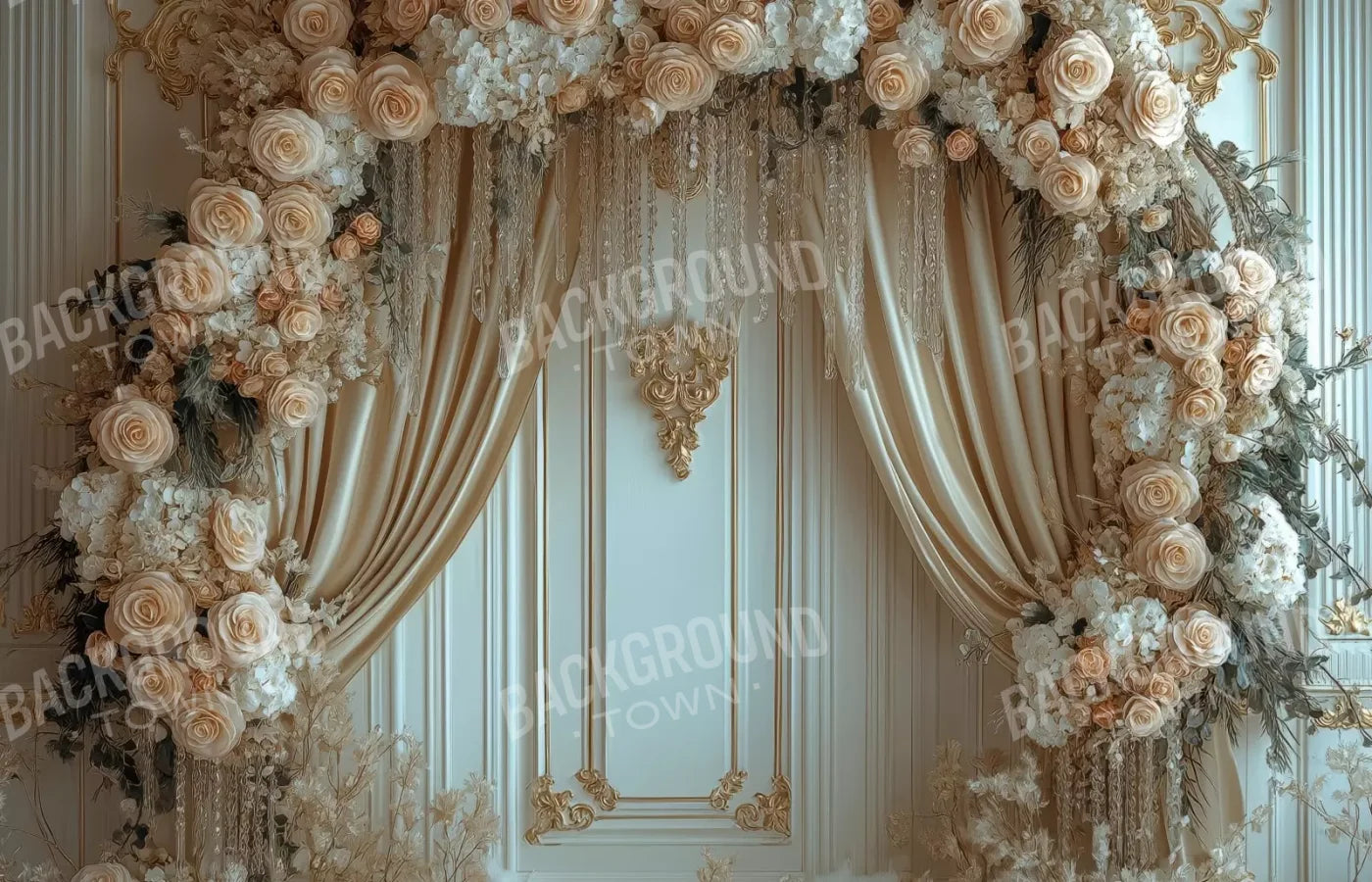 Flowered Alcove 14’X9’ Ultracloth (168 X 108 Inch) Backdrop