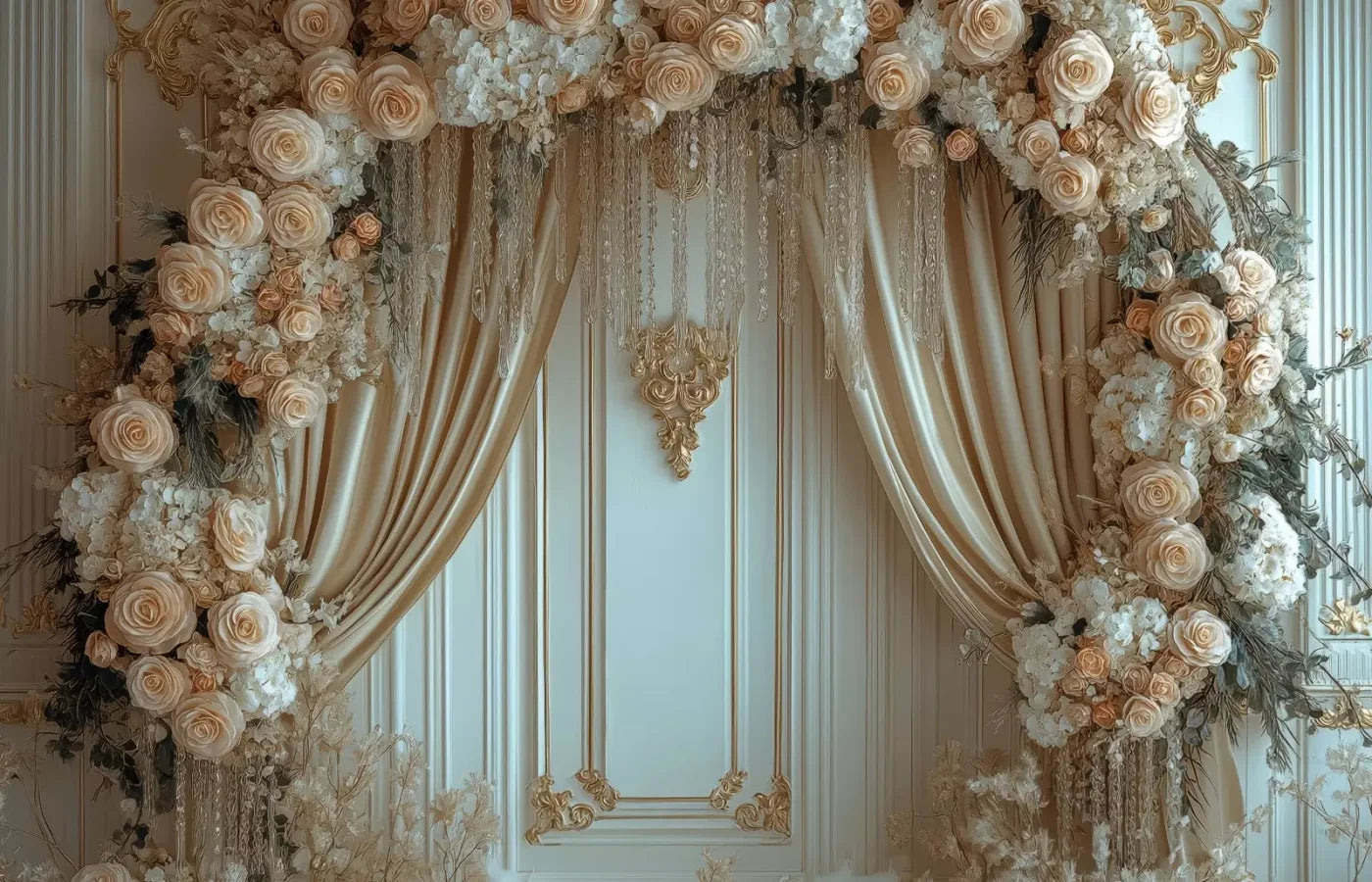Flowered Alcove 14’X9’ Ultracloth (168 X 108 Inch) Backdrop