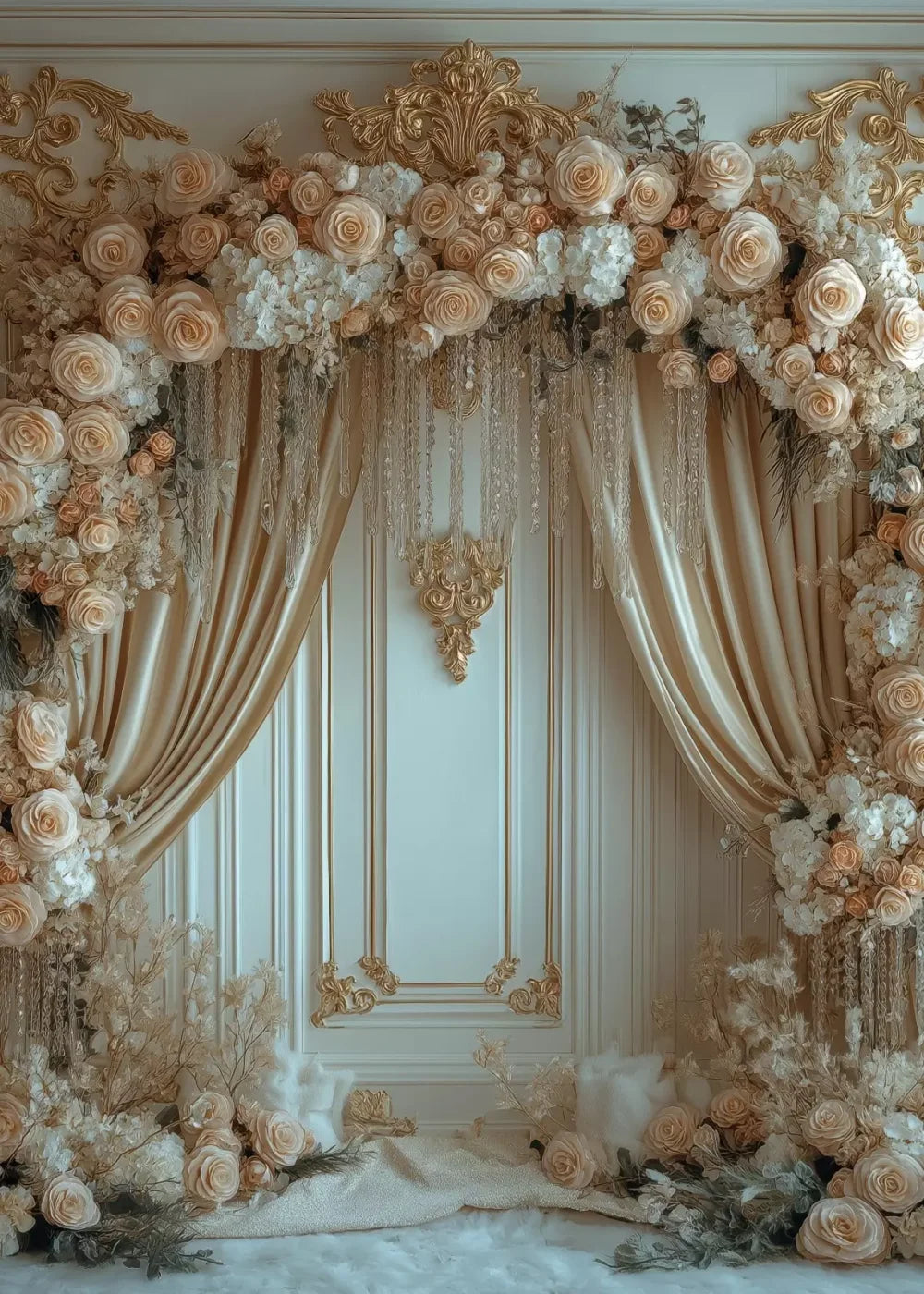 Flowered Alcove 5’X7’ Ultracloth (60 X 84 Inch) Backdrop