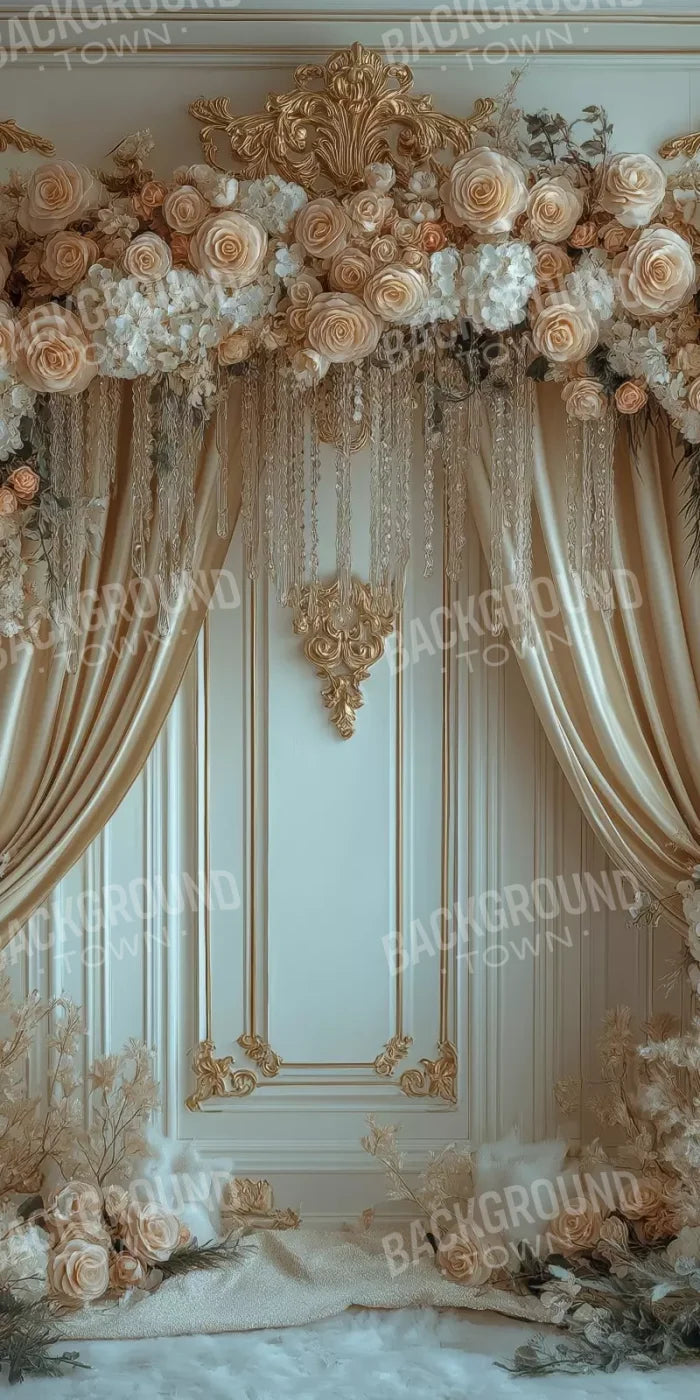 Flowered Alcove 8’X16’ Ultracloth (96 X 192 Inch) Backdrop