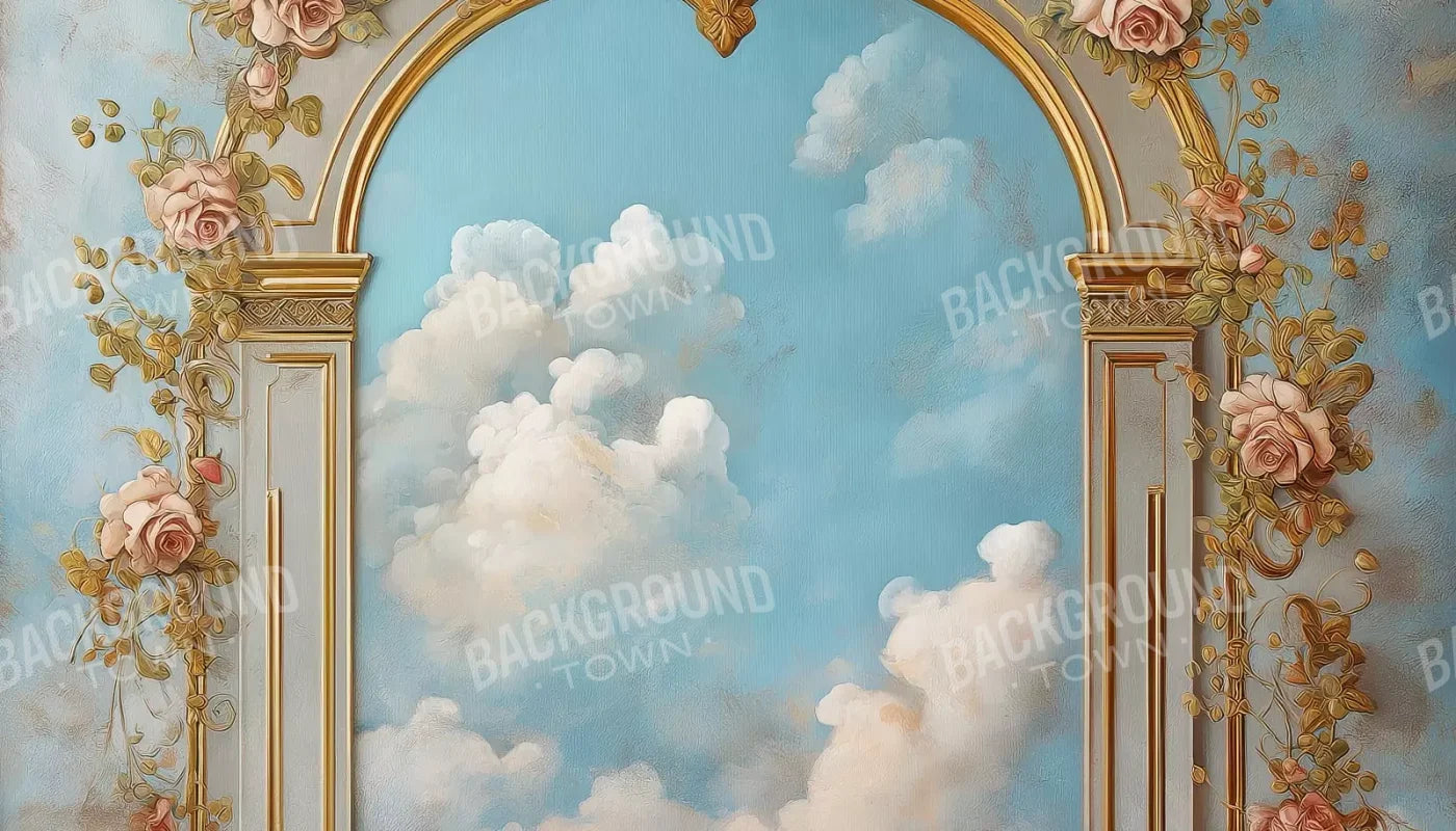 Flowered Arch Over Sky 14’X8’ Ultracloth (168 X 96 Inch) Backdrop