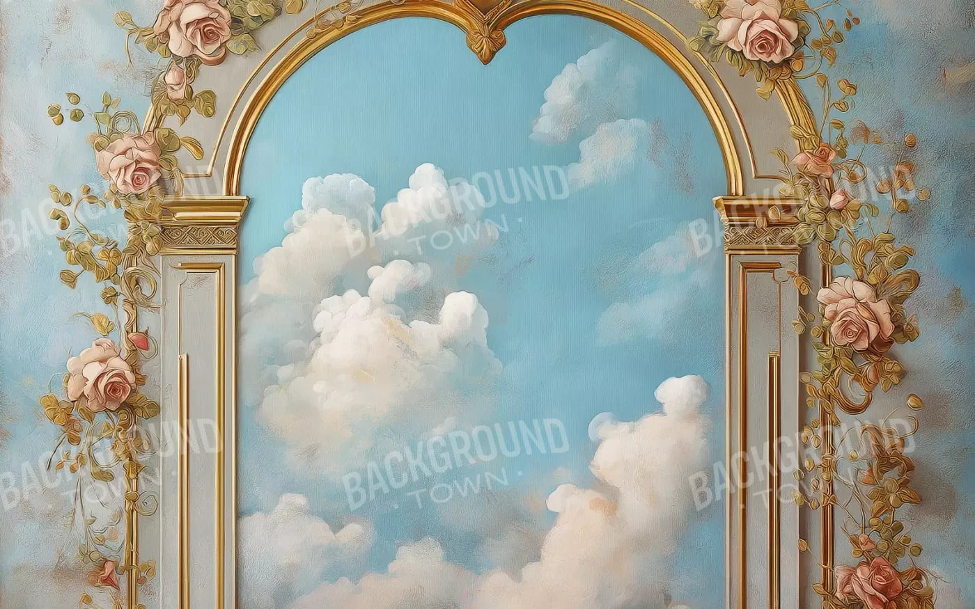 Flowered Arch Over Sky 16’X10’ Ultracloth (192 X 120 Inch) Backdrop