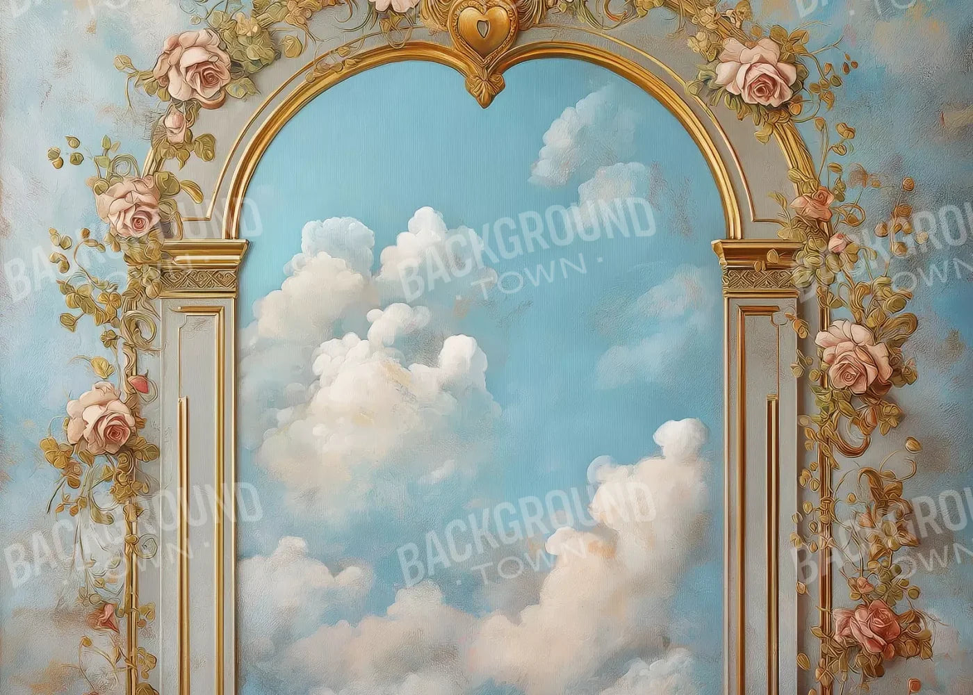 Flowered Arch Over Sky 7’X5’ Ultracloth (84 X 60 Inch) Backdrop