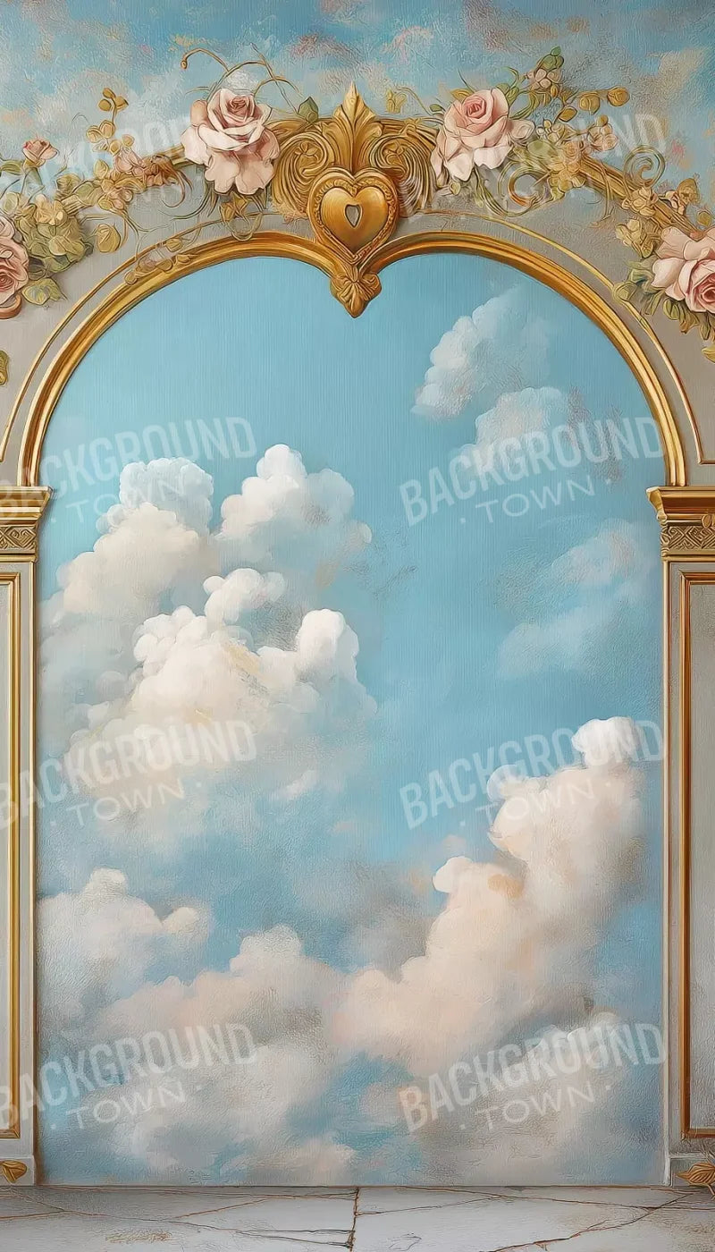 Flowered Arch Over Sky 8’X14’ Ultracloth (96 X 168 Inch) Backdrop