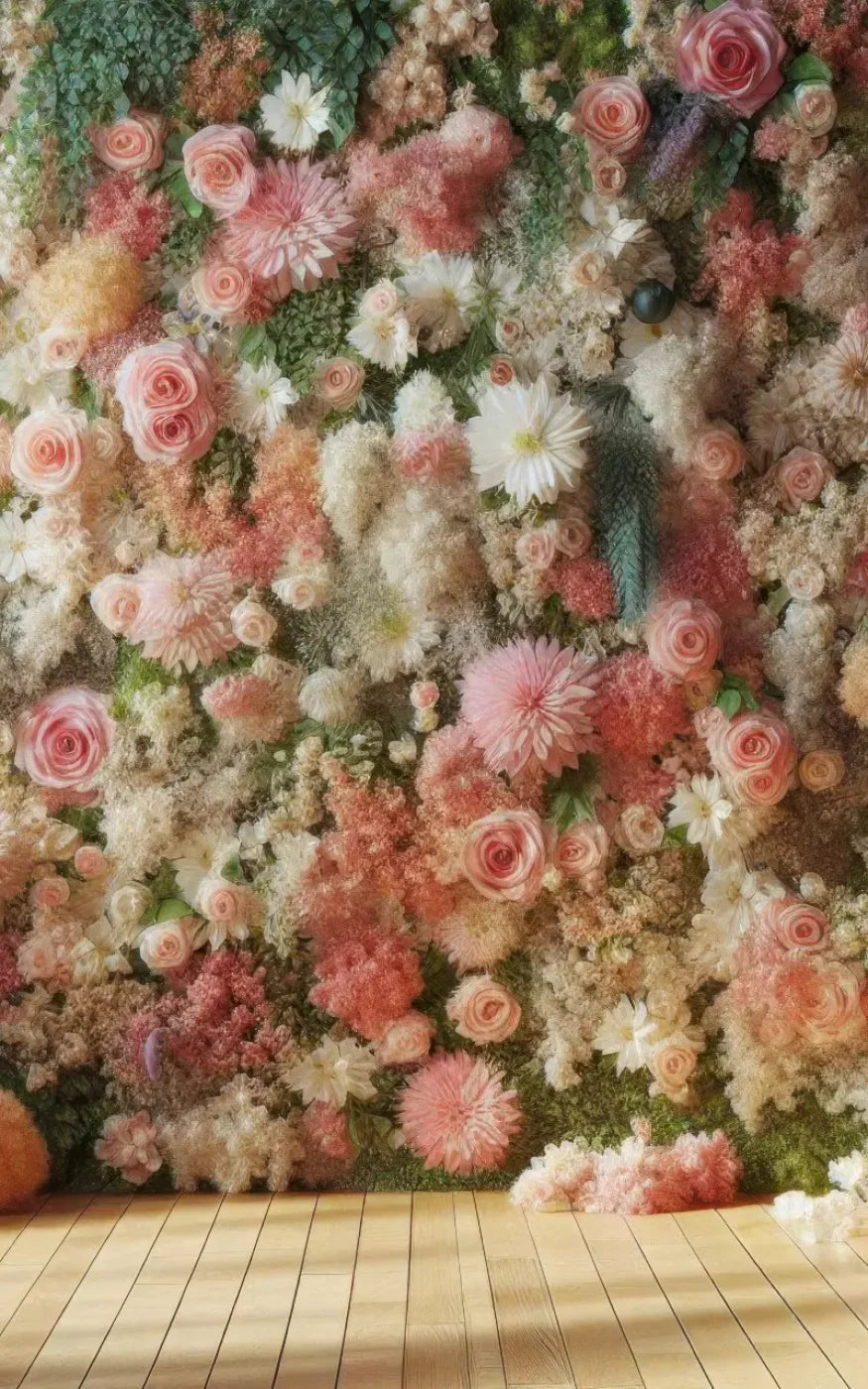 Flowers Everywhere 10’X16’ Ultracloth (120 X 192 Inch) Backdrop