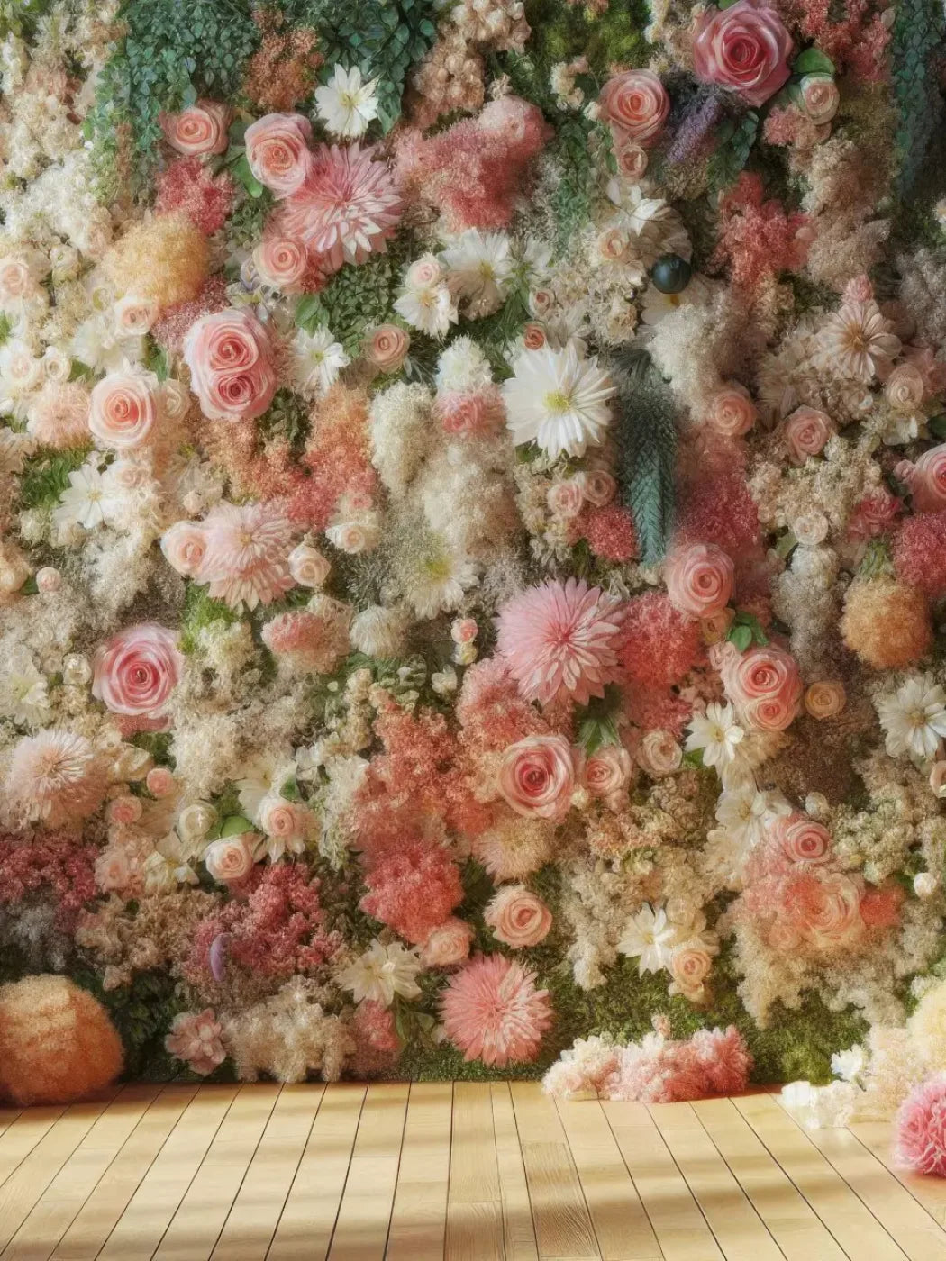 Flowers Everywhere 6’X8’ Fleece (72 X 96 Inch) Backdrop