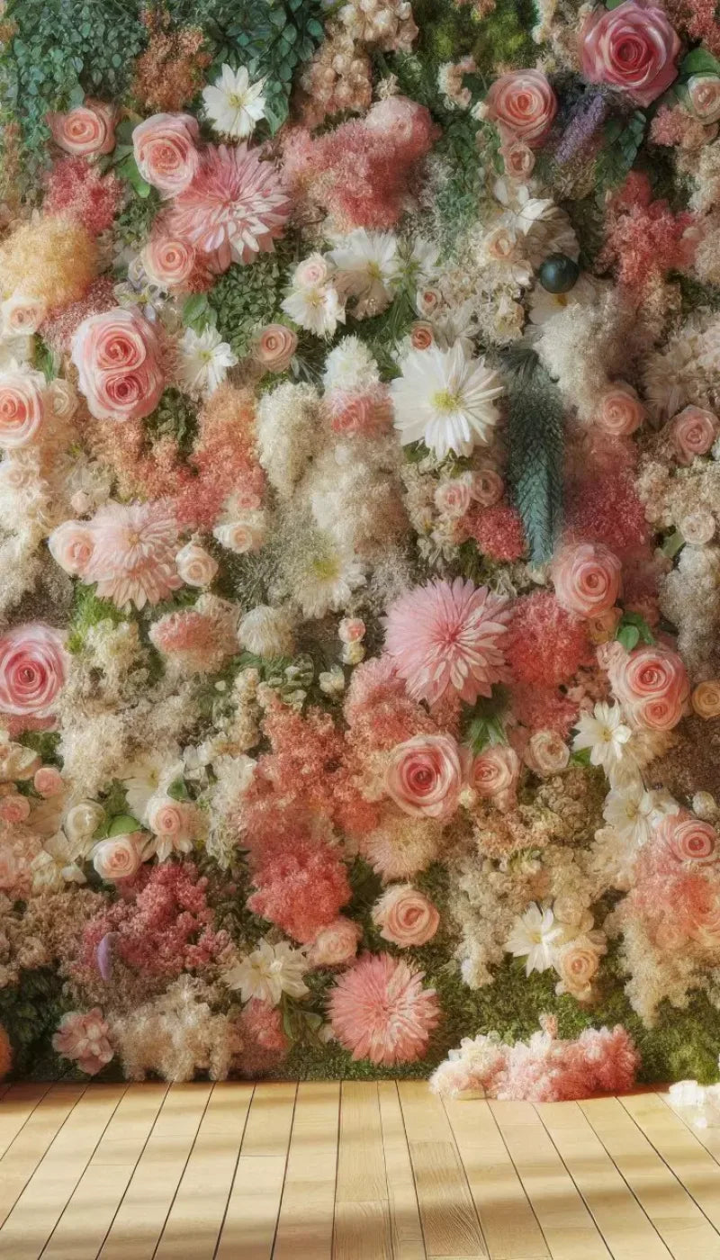 Flowers Everywhere 8’X14’ Ultracloth (96 X 168 Inch) Backdrop
