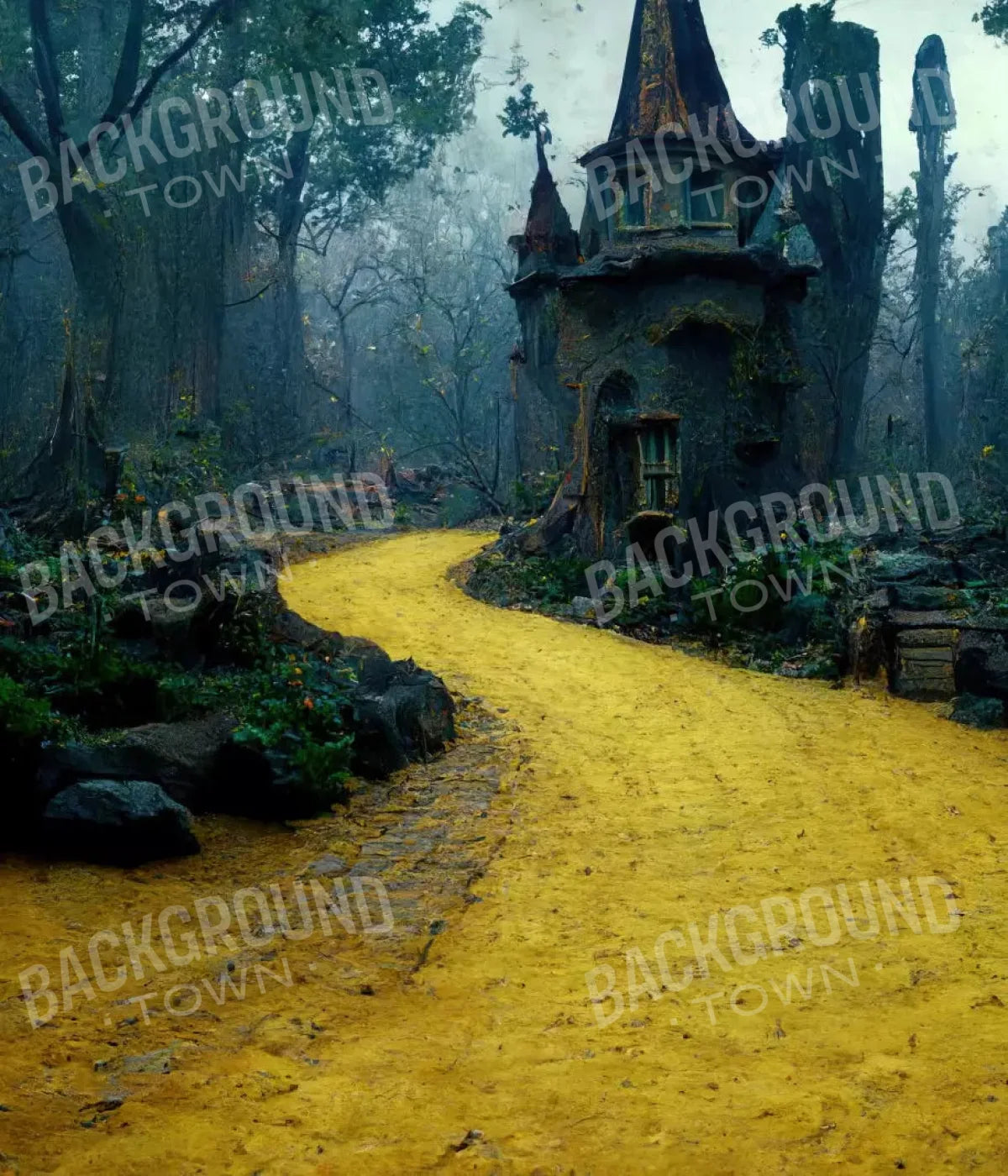 Follow The Mustard Road 10X12 Ultracloth ( 120 X 144 Inch ) Backdrop