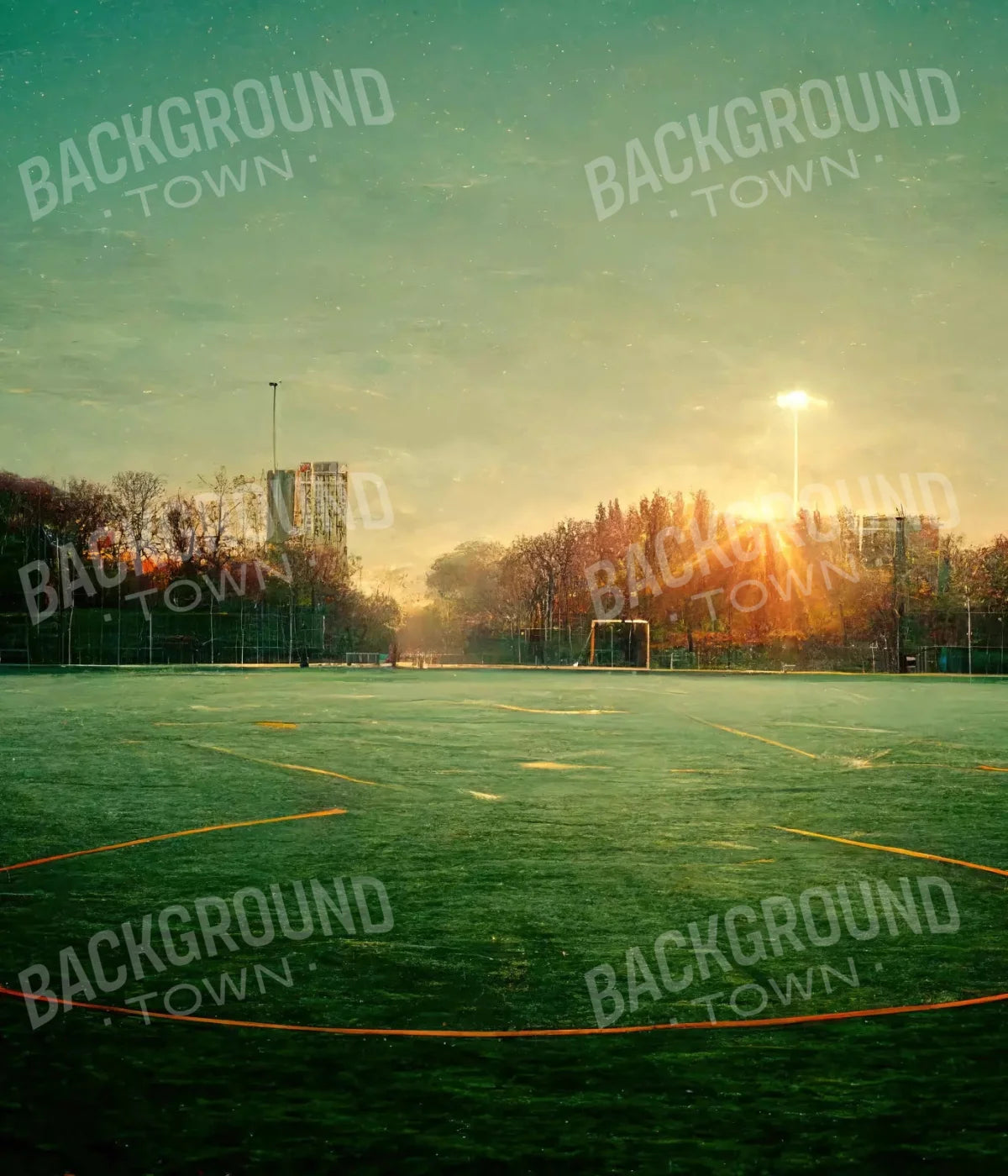 Football At Dusk 10X12 Ultracloth ( 120 X 144 Inch ) Backdrop