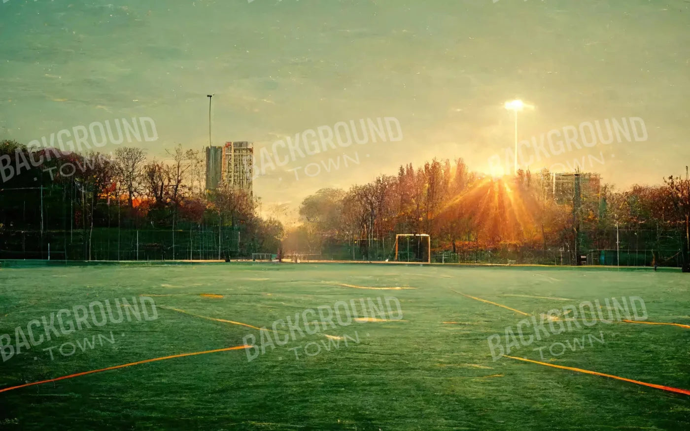 Football At Dusk 14X9 Ultracloth ( 168 X 108 Inch ) Backdrop