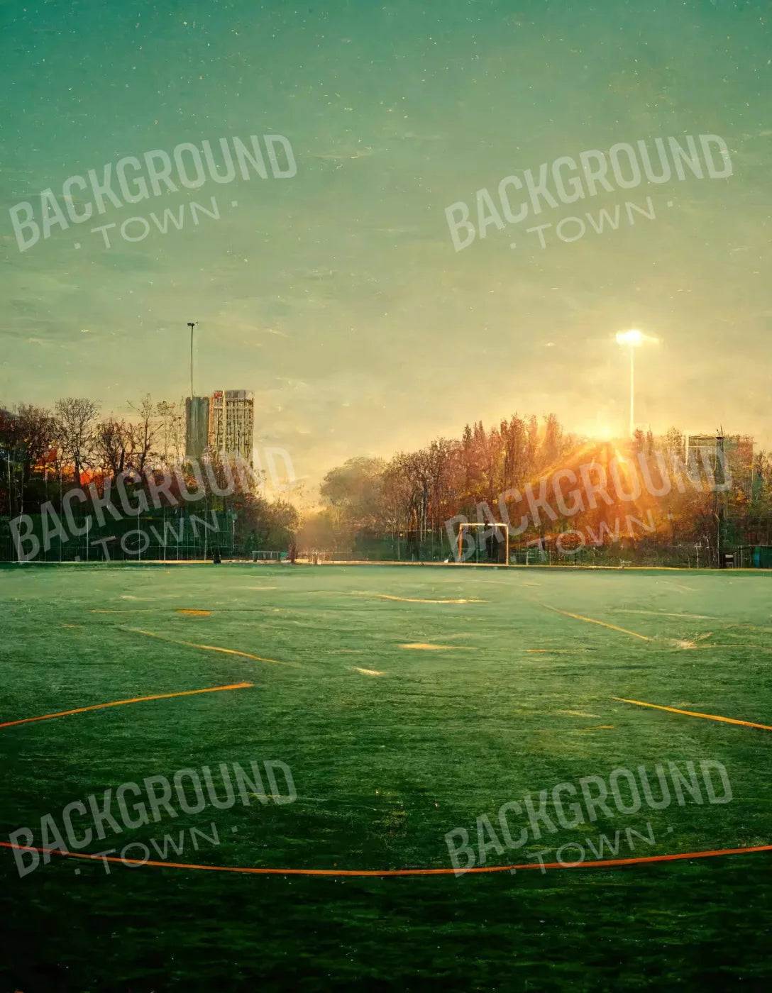 Football At Dusk 6X8 Fleece ( 72 X 96 Inch ) Backdrop