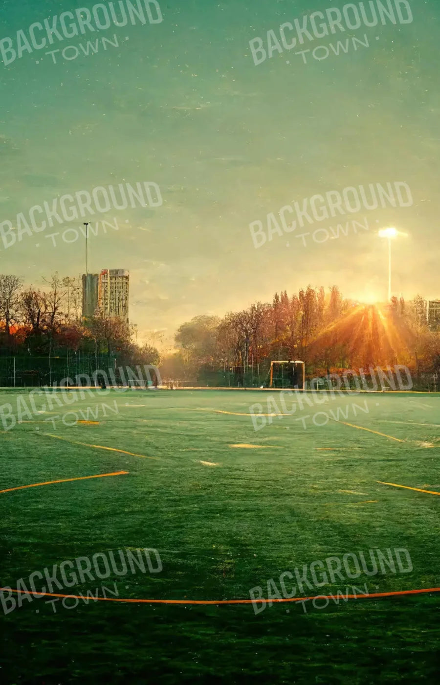 Football At Dusk 8X12 Ultracloth ( 96 X 144 Inch ) Backdrop