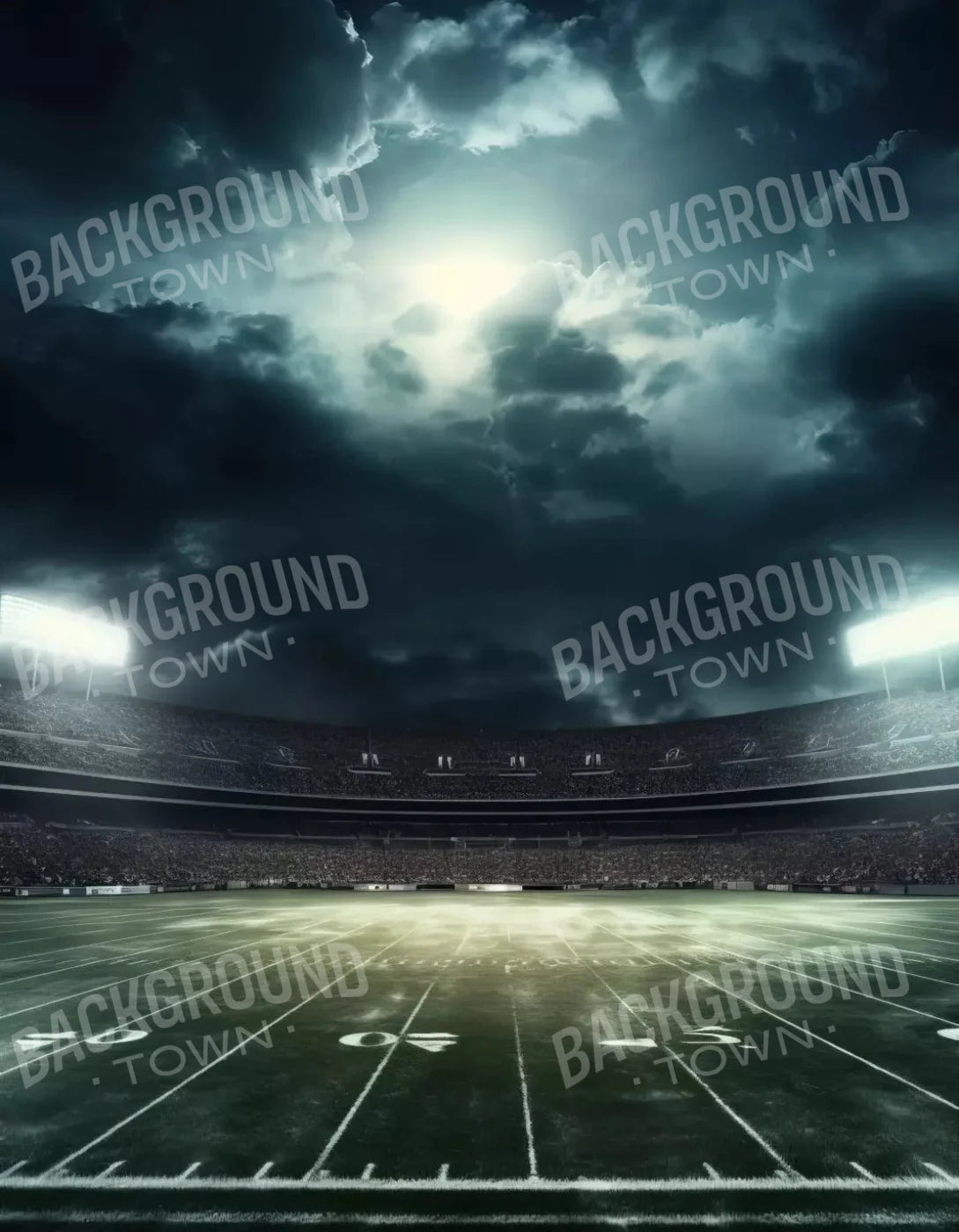 Football Stadium Intense 6X8 Fleece ( 72 X 96 Inch ) Backdrop