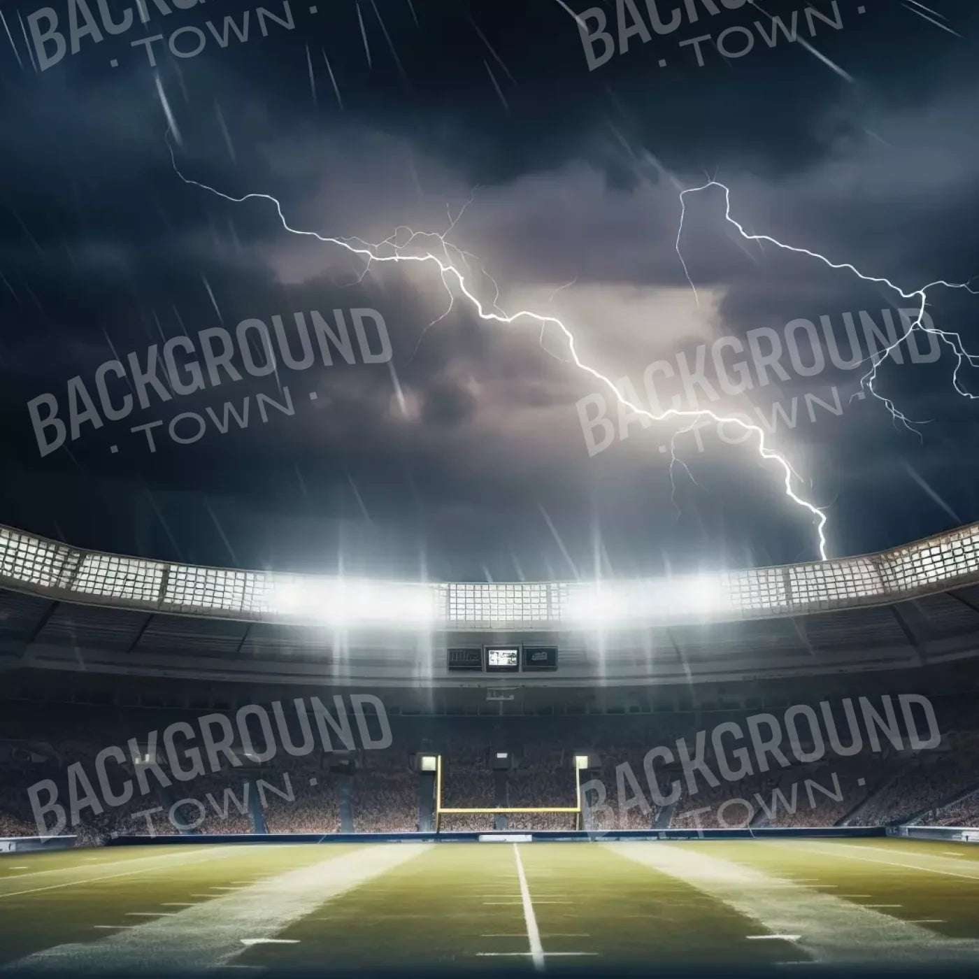 Football Stadium Intense Ii 8’X8’ Fleece (96 X Inch) Backdrop