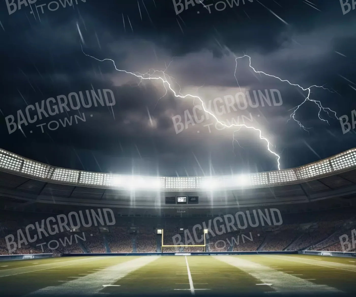 Football Stadium Intense Ii 12’X10’ Ultracloth (144 X 120 Inch) Backdrop