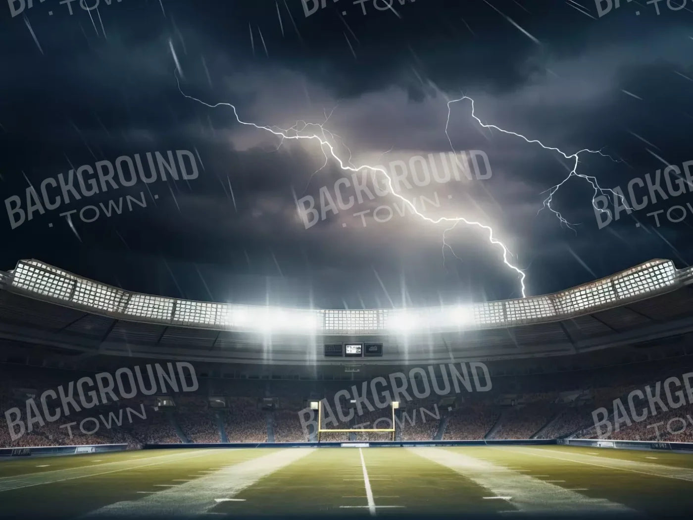 Football Stadium Intense Ii 8’X6’ Fleece (96 X 72 Inch) Backdrop