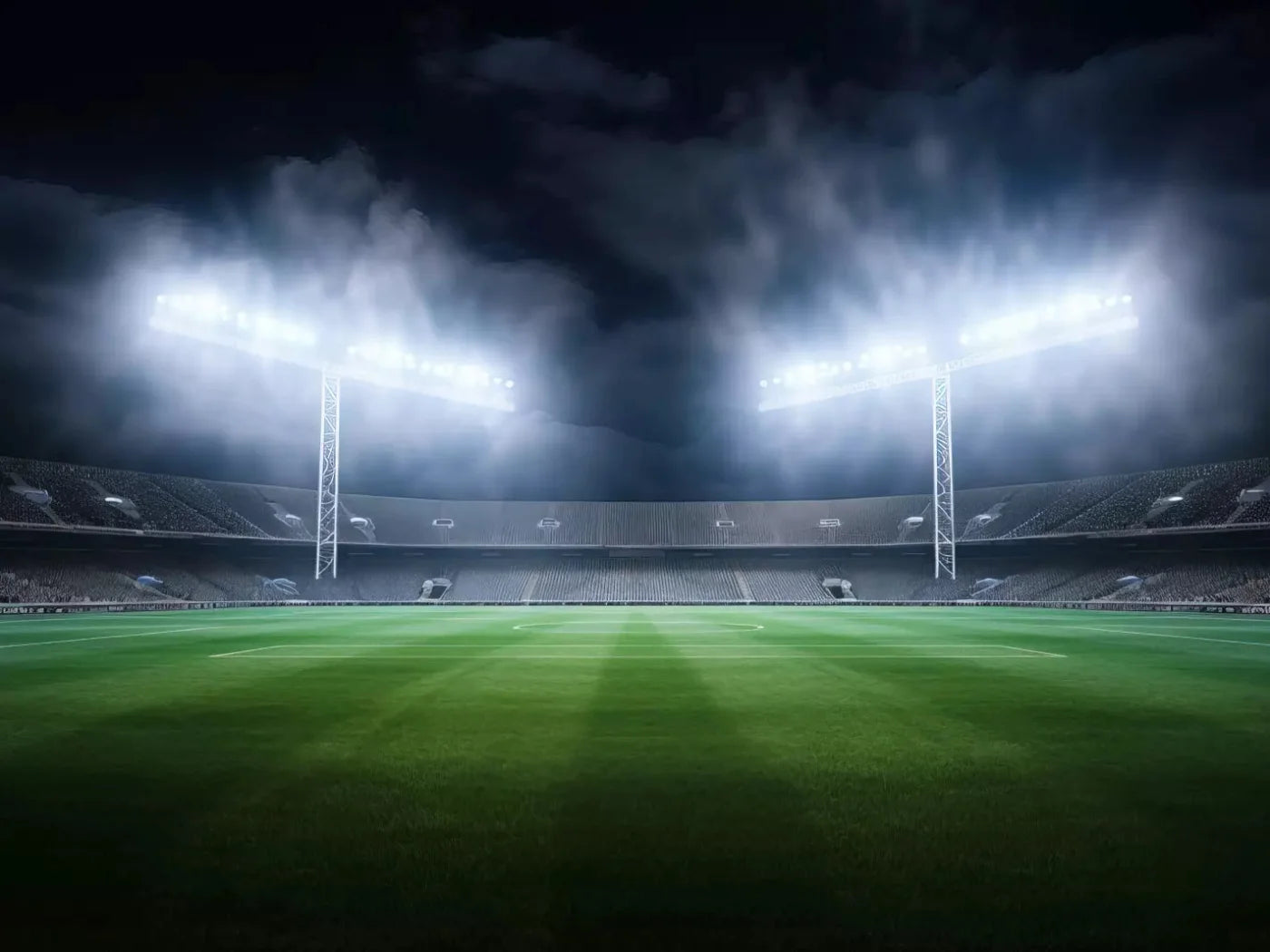 Football Stadium Lights 10X8 Fleece ( 120 X 96 Inch ) Backdrop