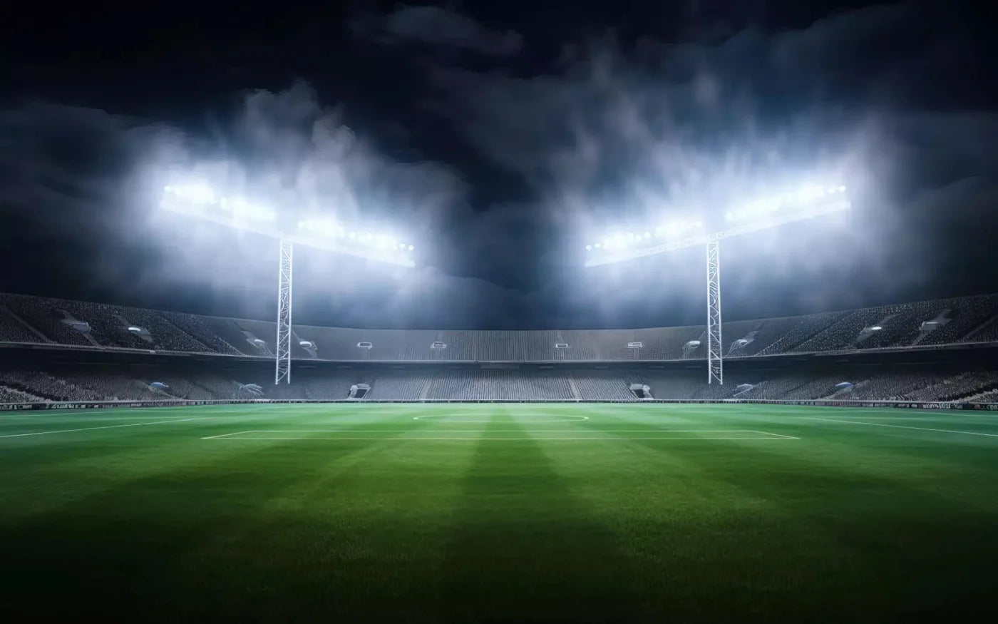 Football Stadium Lights 14X9 Ultracloth ( 168 X 108 Inch ) Backdrop