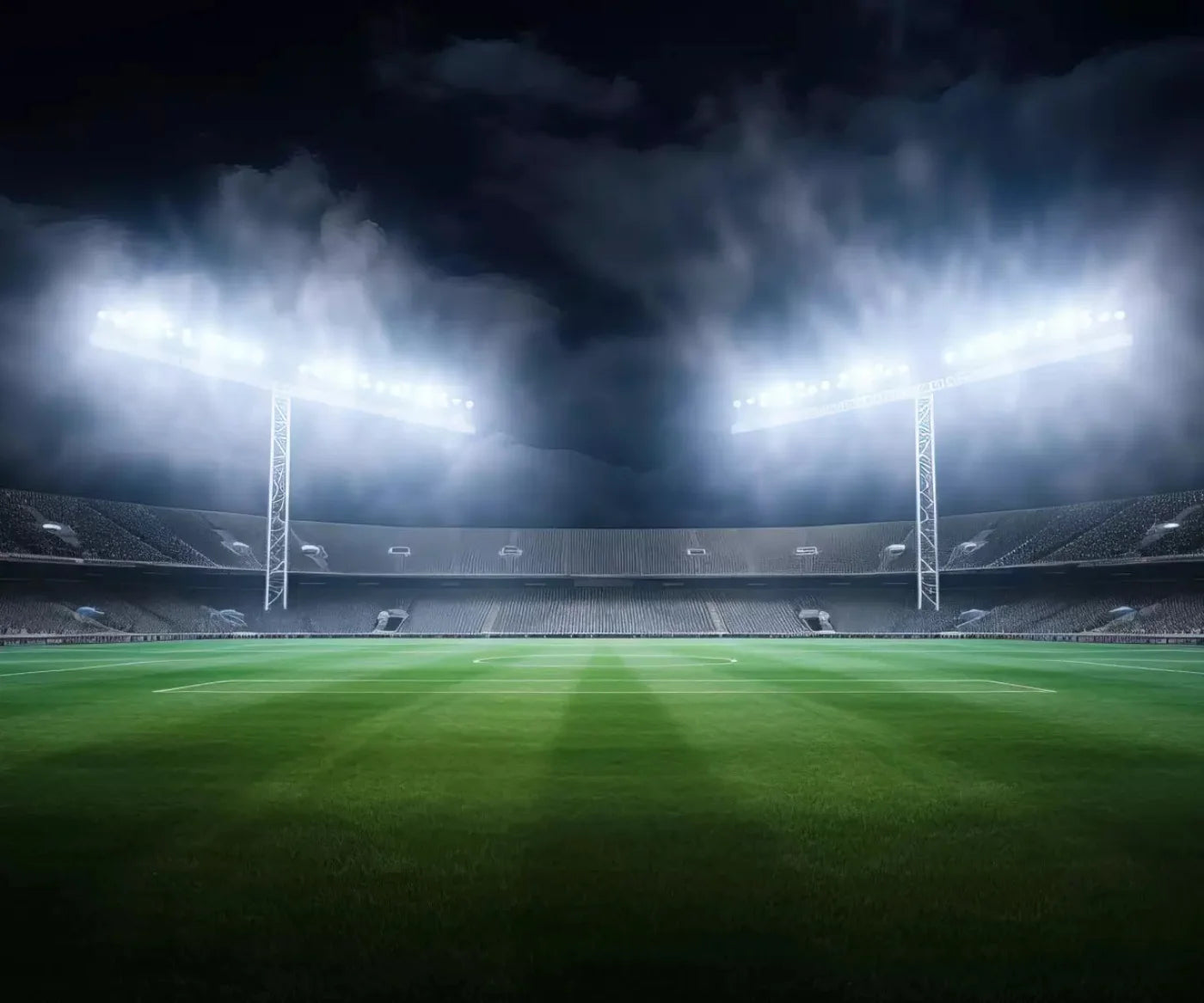 Football Stadium Lights 5X42 Fleece ( 60 X 50 Inch ) Backdrop