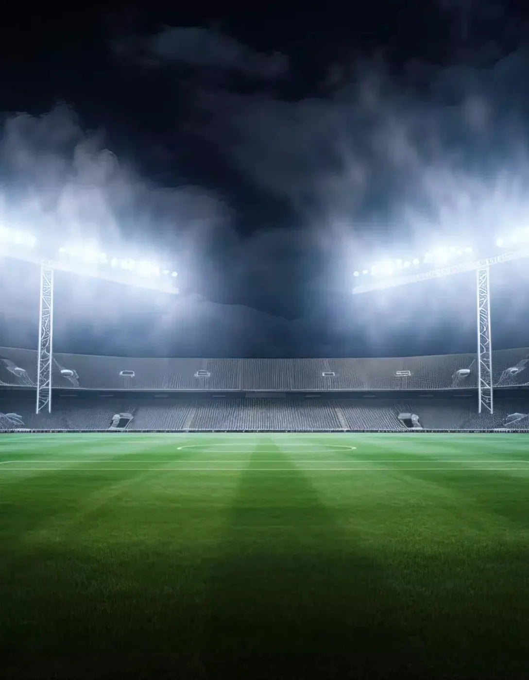 Football Stadium Lights 6X8 Fleece ( 72 X 96 Inch ) Backdrop