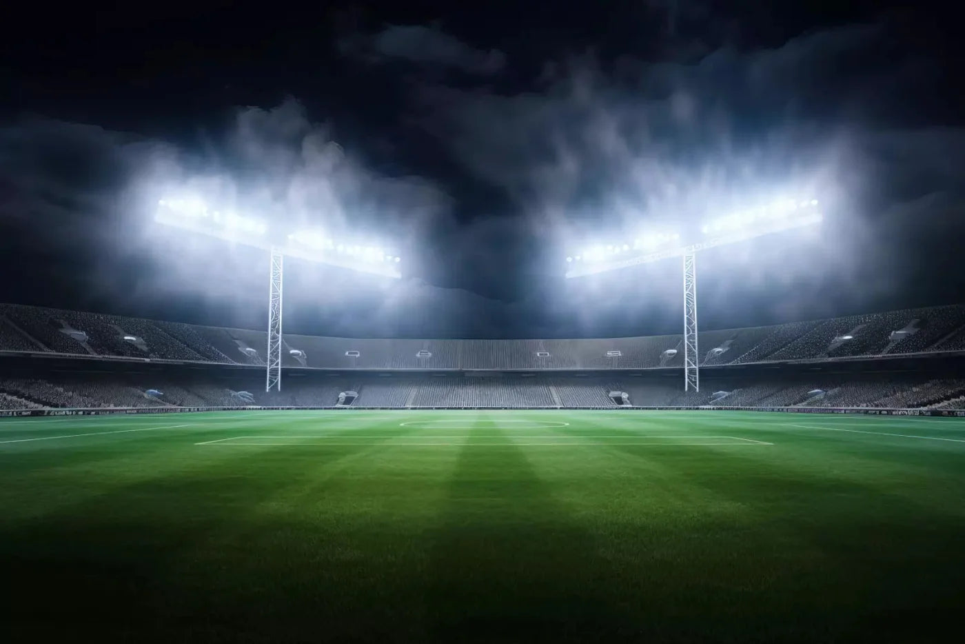 Football Stadium Lights 8X5 Ultracloth ( 96 X 60 Inch ) Backdrop