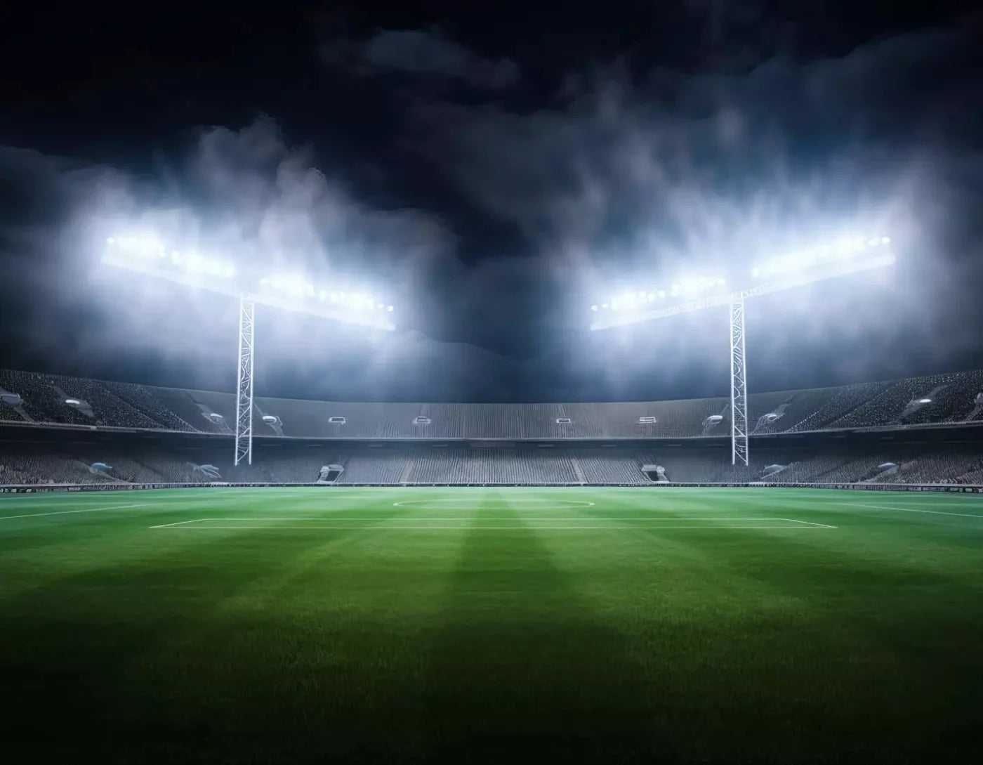 Football Stadium Lights 8X6 Fleece ( 96 X 72 Inch ) Backdrop