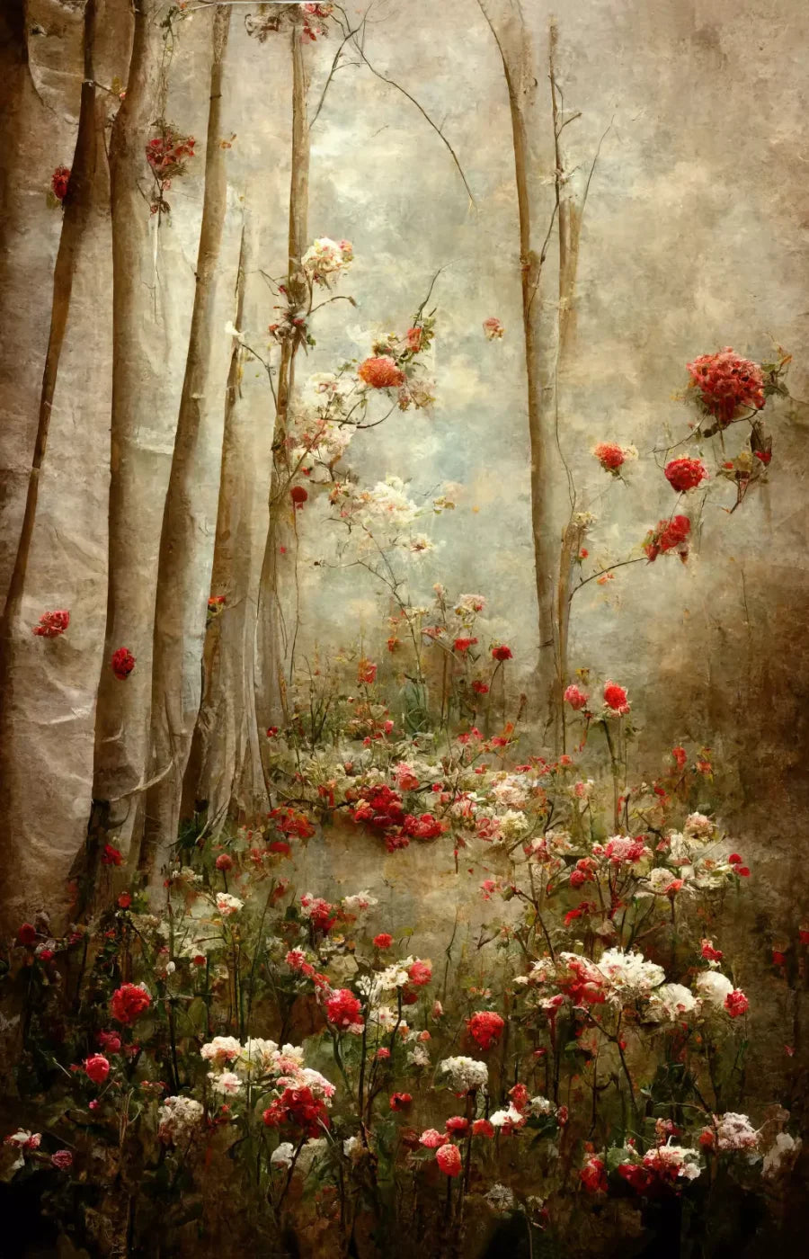 Forest Of Poppys 8X12 Ultracloth ( 96 X 144 Inch ) Backdrop