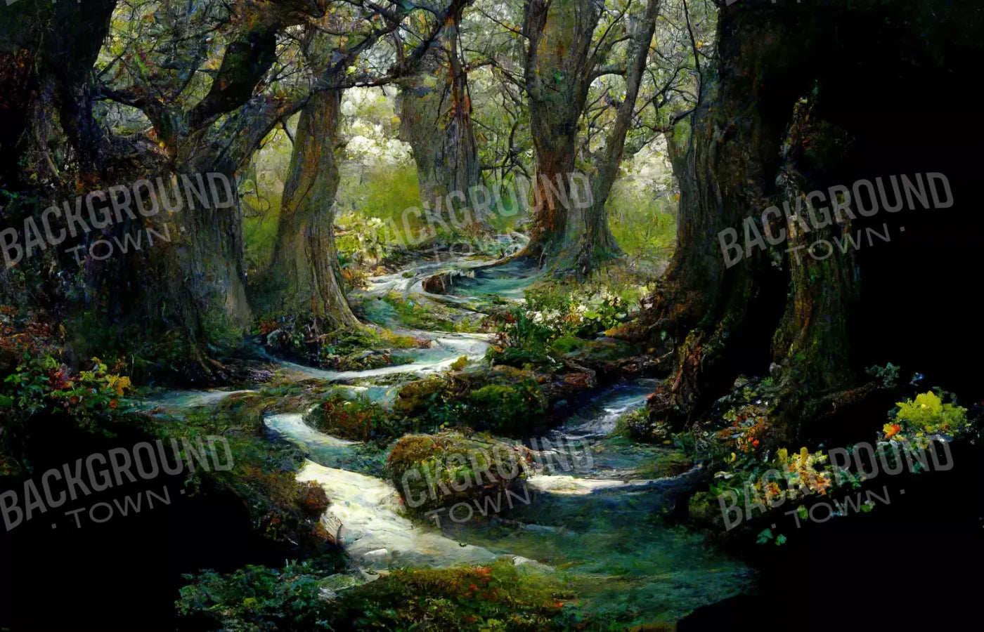 Forest Stream 12’X8’ Ultracloth (144 X 96 Inch) Backdrop