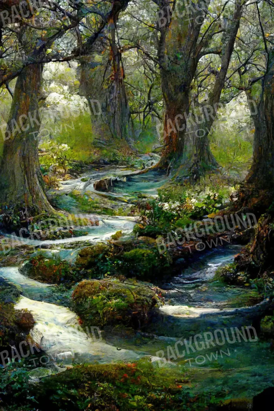 Forest Stream 5’X8’ Ultracloth (60 X 96 Inch) Backdrop