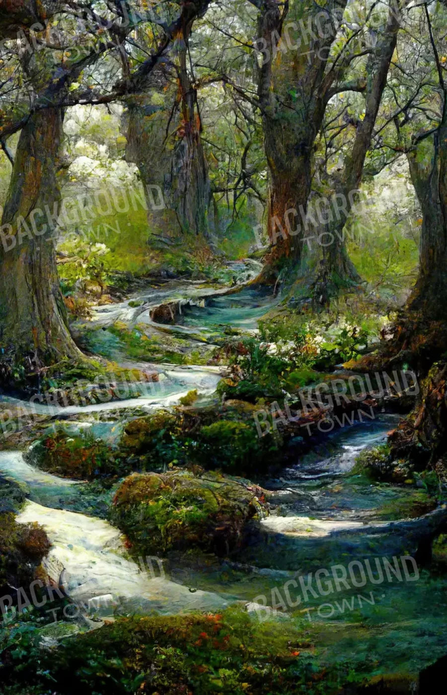 Forest Stream 8’X12’ Ultracloth (96 X 144 Inch) Backdrop