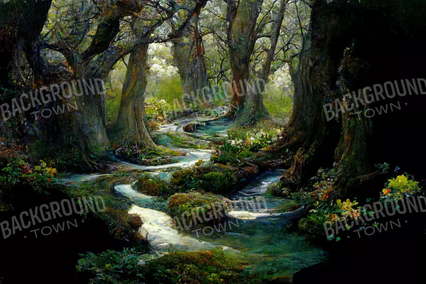 Forest Stream 8’X5’ Ultracloth (96 X 60 Inch) Backdrop