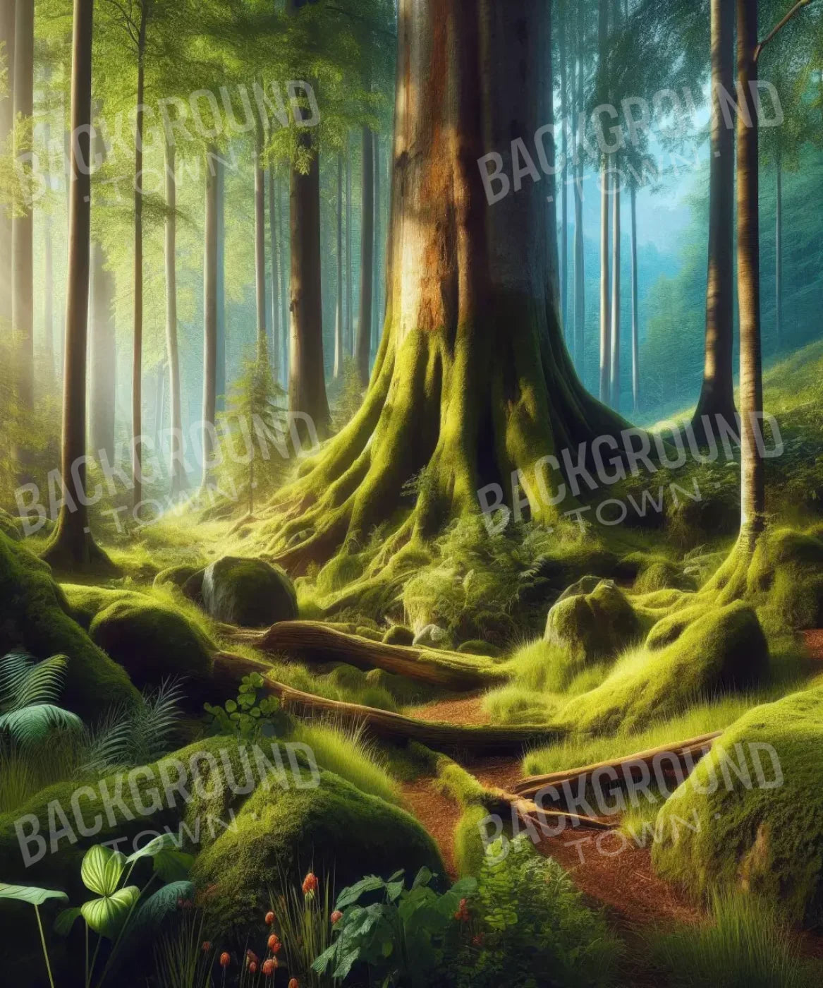 Green Brown Backdrop for Photography