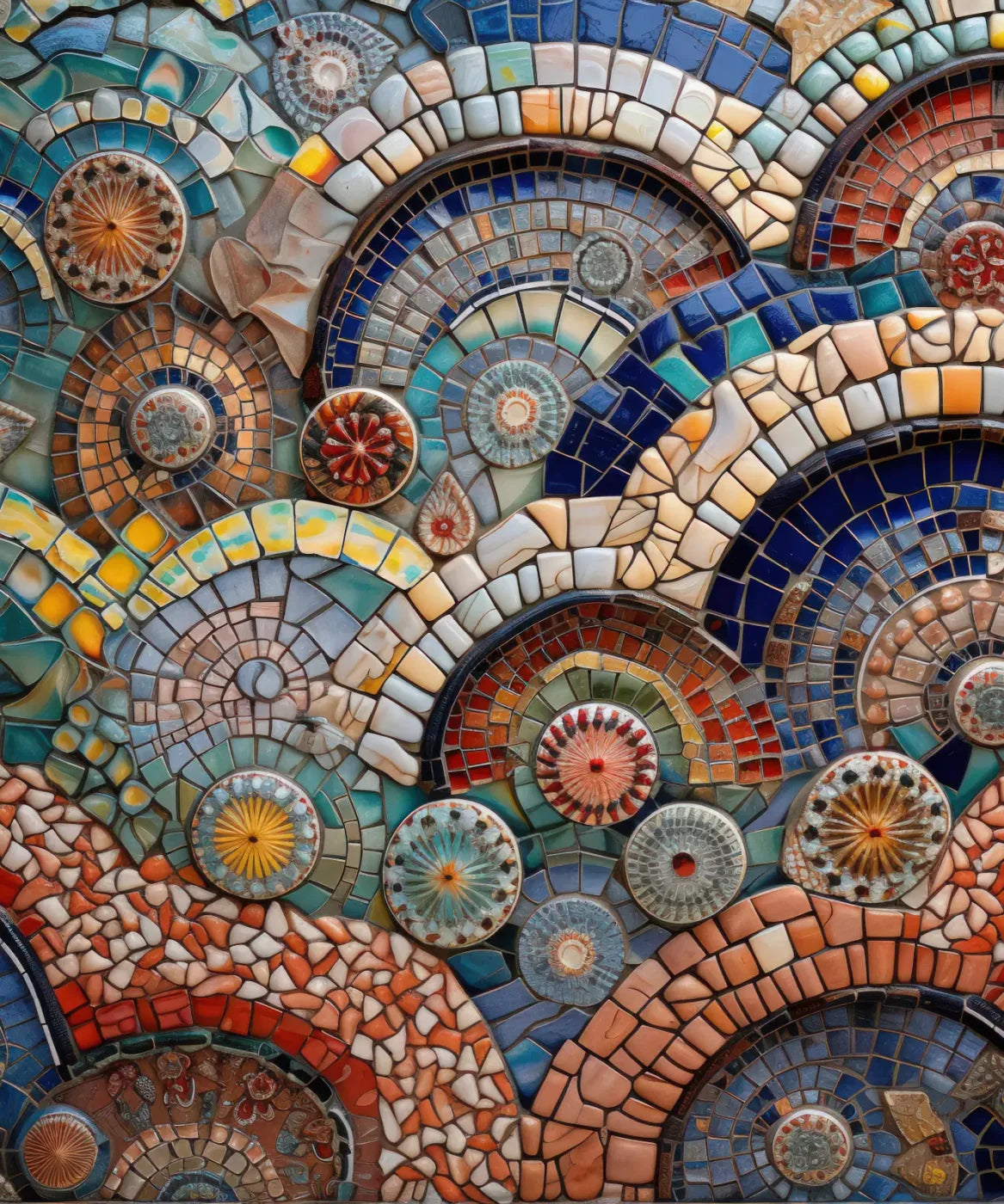 Fountain Tiles , Multi-Color Backdrop for Photography