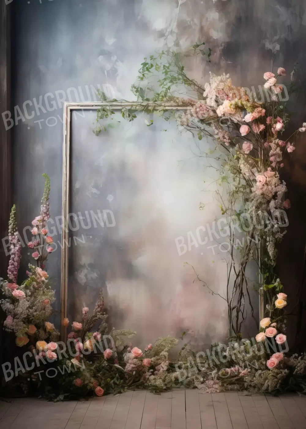 Framed Floral Ii 5X7 Ultracloth ( 60 X 84 Inch ) Backdrop