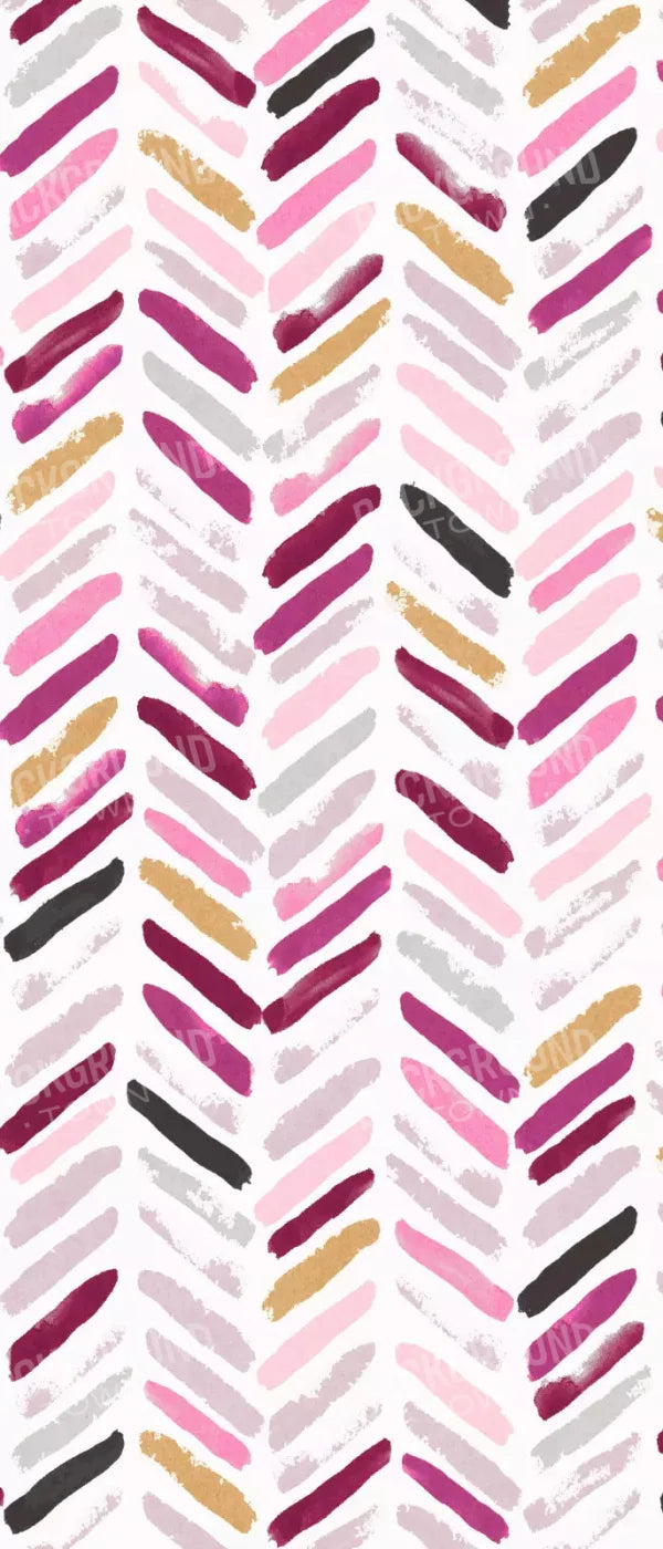 Francine Chevron 5X12 Ultracloth For Westcott X-Drop ( 60 X 144 Inch ) Backdrop