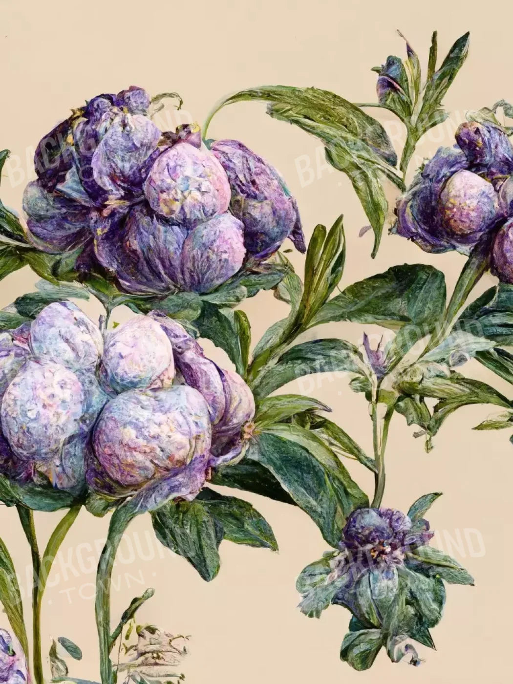 French Botanical 6’X8’ Fleece (72 X 96 Inch) Backdrop