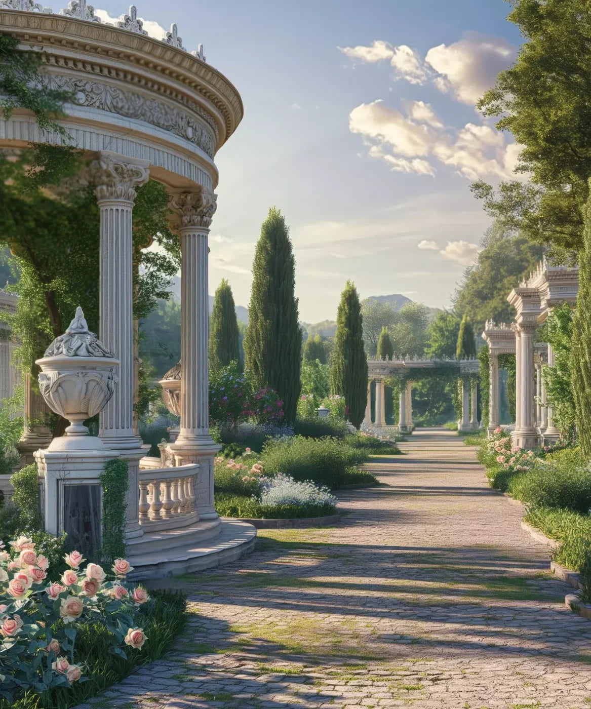 French Garden 10’X12’ Ultracloth (120 X 144 Inch) Backdrop