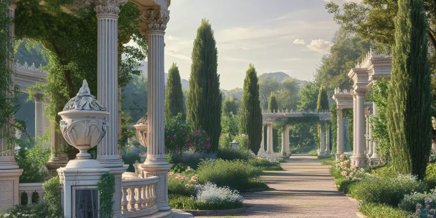French Garden 16’X8’ Ultracloth (192 X 96 Inch) Backdrop