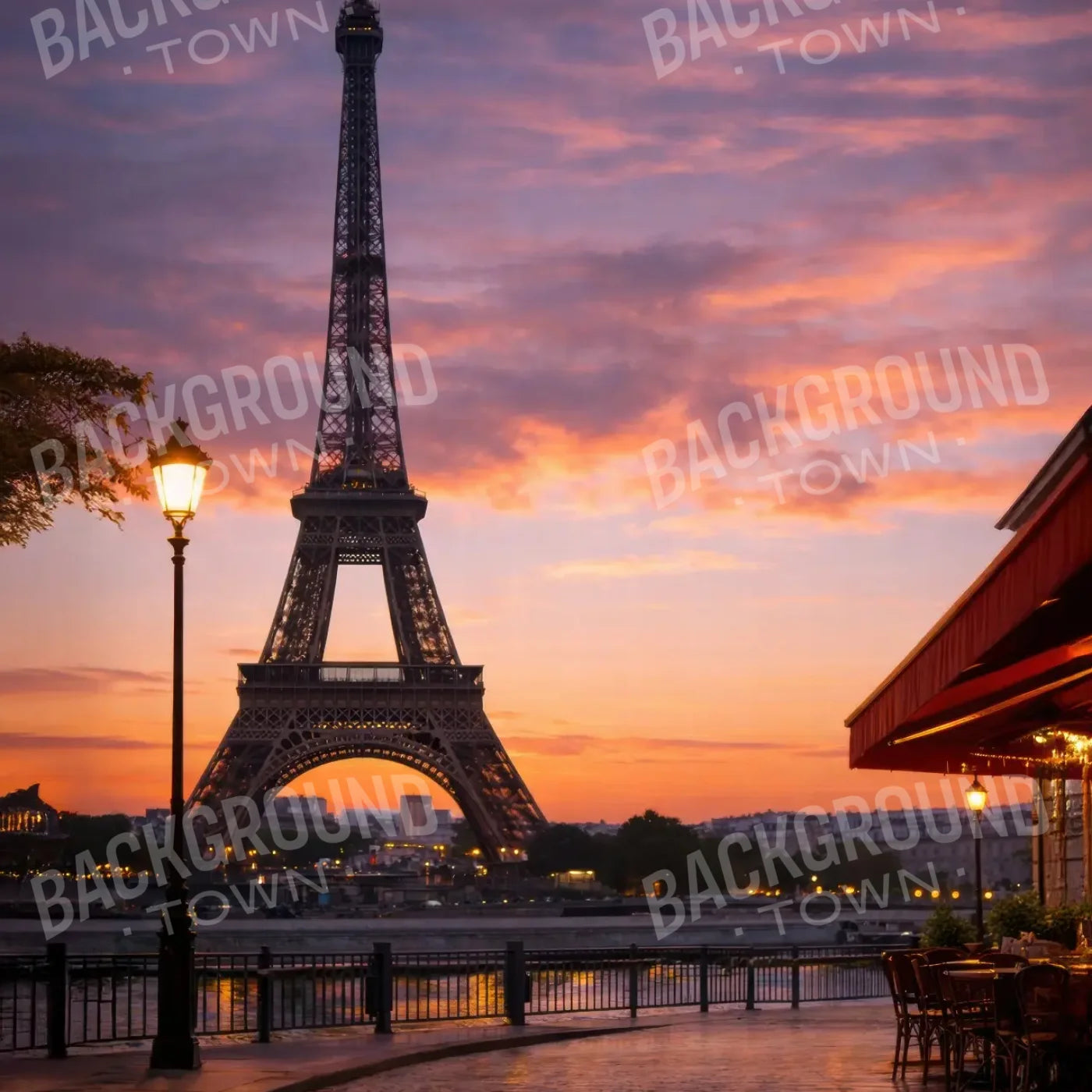 French Sunset 10’x10’ UltraCloth (120 x 120 inch) Backdrop