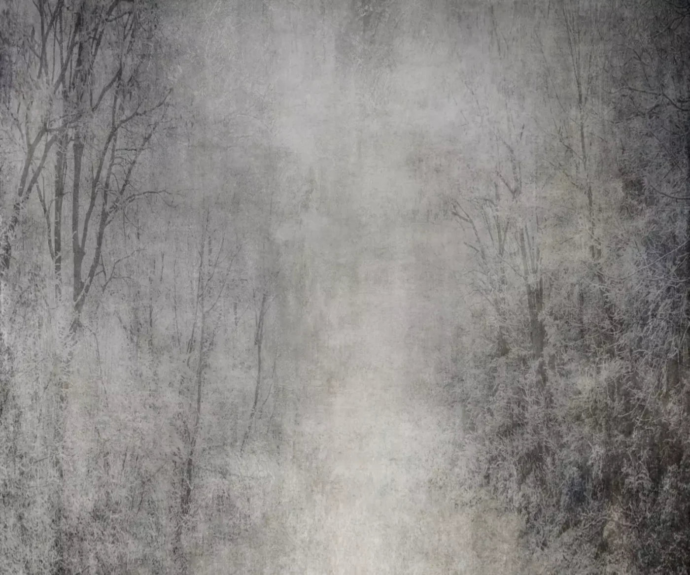 Frosted Trees 5’X4’2’ Fleece (60 X 50 Inch) Backdrop