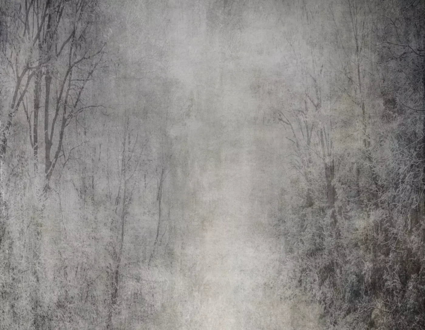 Frosted Trees 8’X6’ Fleece (96 X 72 Inch) Backdrop