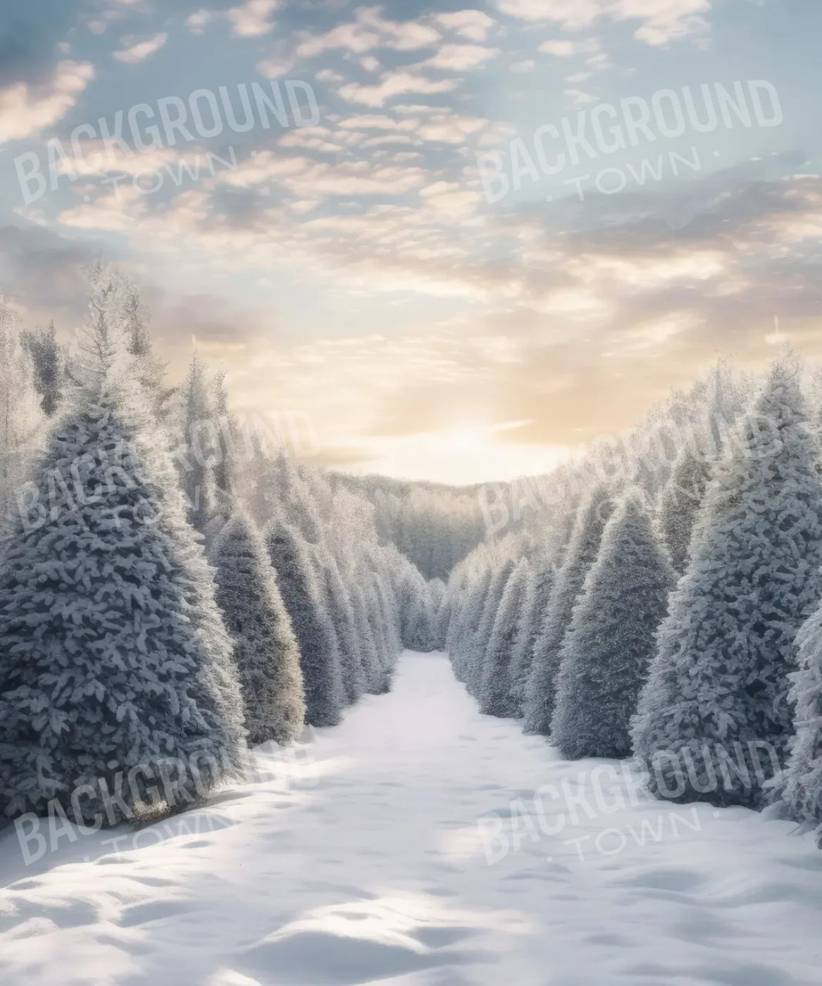 Frosty Forest 10’x12’ UltraCloth (120 x 144 inch) Backdrop