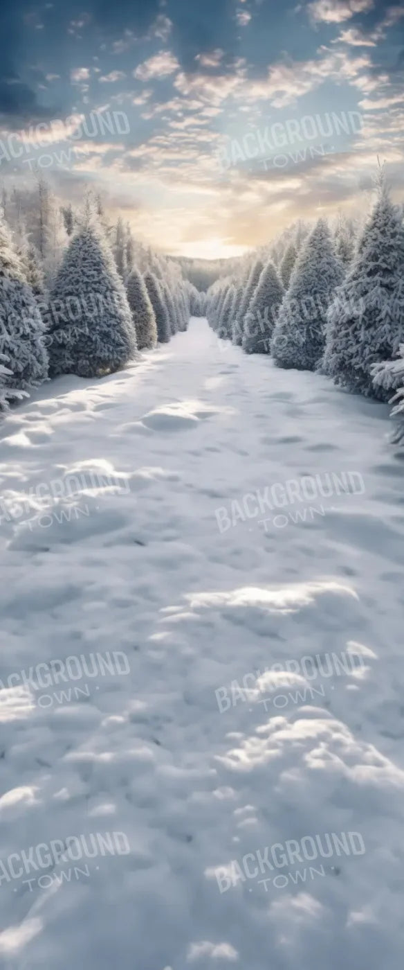 Frosty Forest Sweep 5’x12’ UltraCloth for Westcott X-Drop (60 x 144 inch) Backdrop